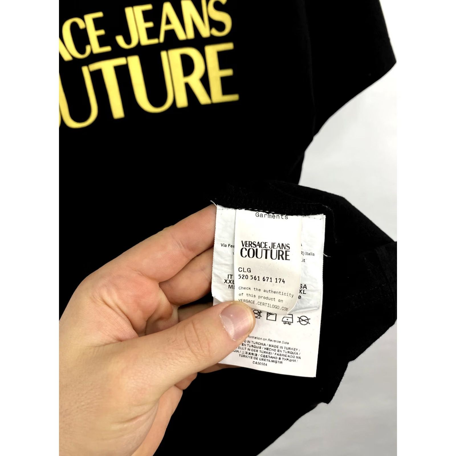 Versace Jeans Couture Versace Jeans Couture Rare t-shirt XL Black Mens VINTAGE Size US XL / EU 56 / 4 - 6 Thumbnail