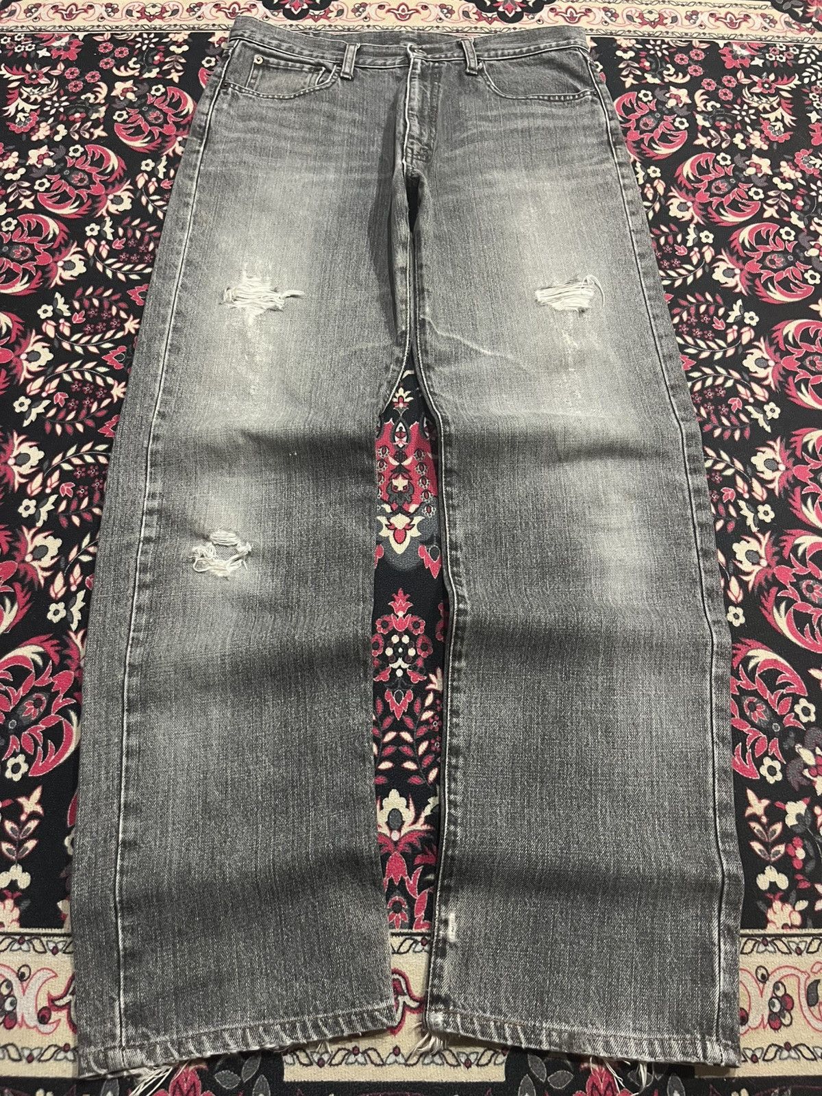 Other ⚡️Distressed⚡️Vintage Bobson Chessking Black Faded Washed Jean Size US 34 / EU 50 - 1 Thumbnail