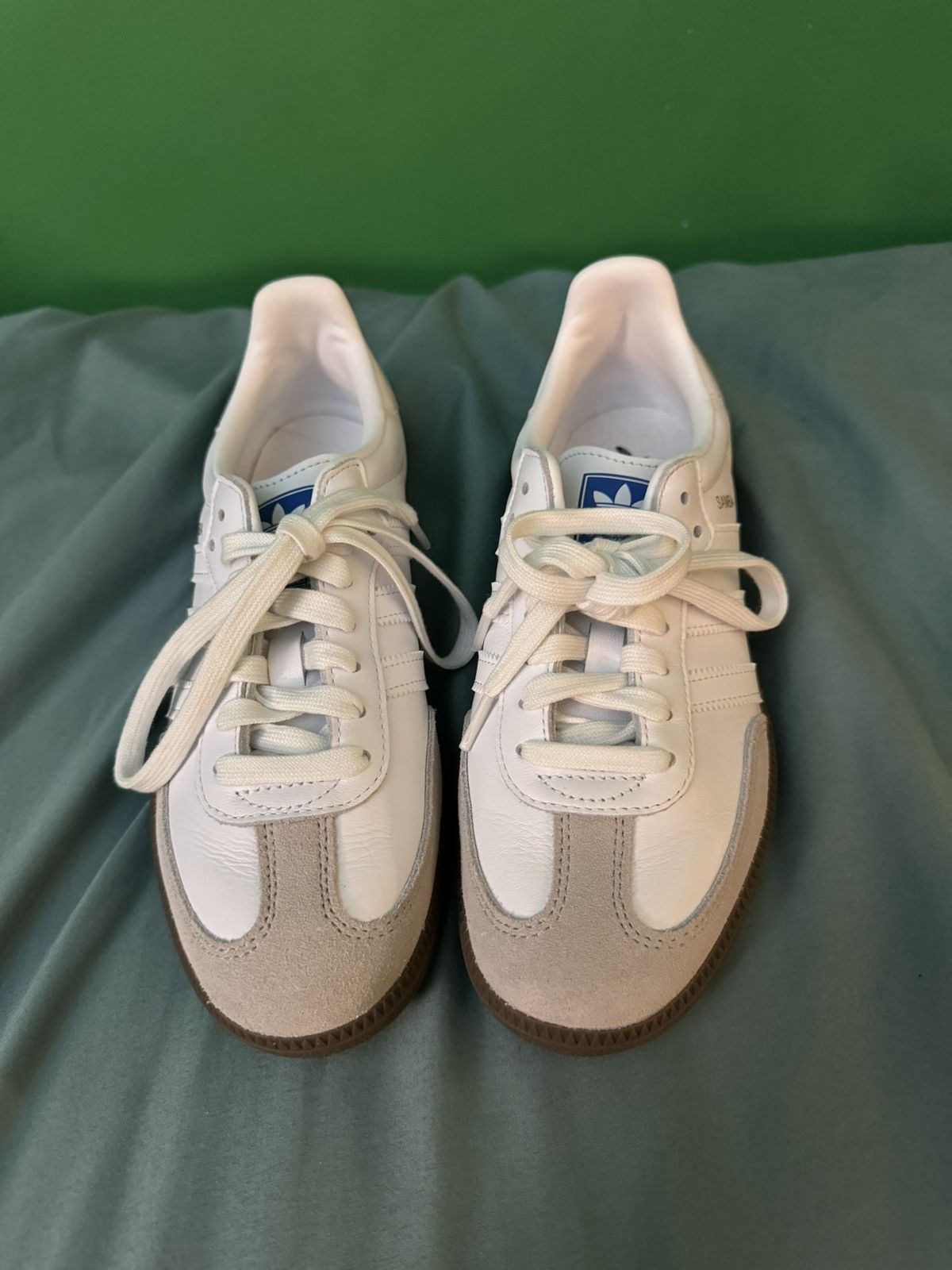 Adidas Adidas Samba Cloud White Blue Gum 2024 Size US 6 / EU 39 - 7 Thumbnail