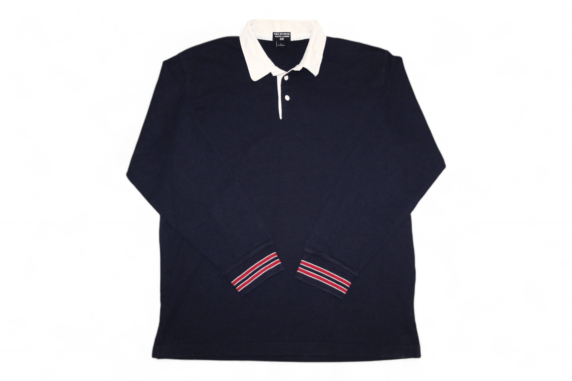 Polo Ralph Lauren 90's Polo Jeans Co. RL Big Logo Baggy Rugby Pique Polo Shirt Size US XL / EU 56 / 4 - 2 Thumbnail