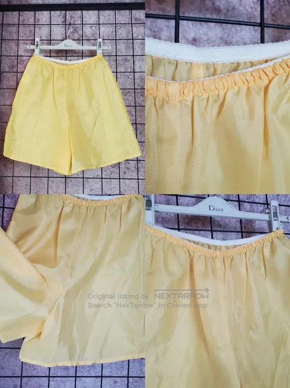 Dior Dior Yellow Cotton Embroidered Mini Skirt . Size 23" - 6 Thumbnail