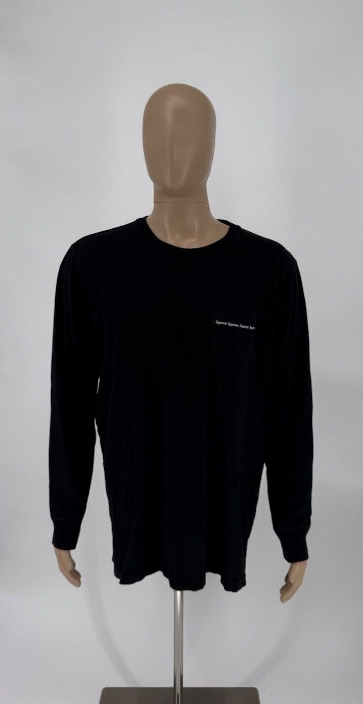 Supreme Supreme Pocket T Shirt Long Sleeve Black Mens Size XL Size US XL / EU 56 / 4 - 1 Thumbnail