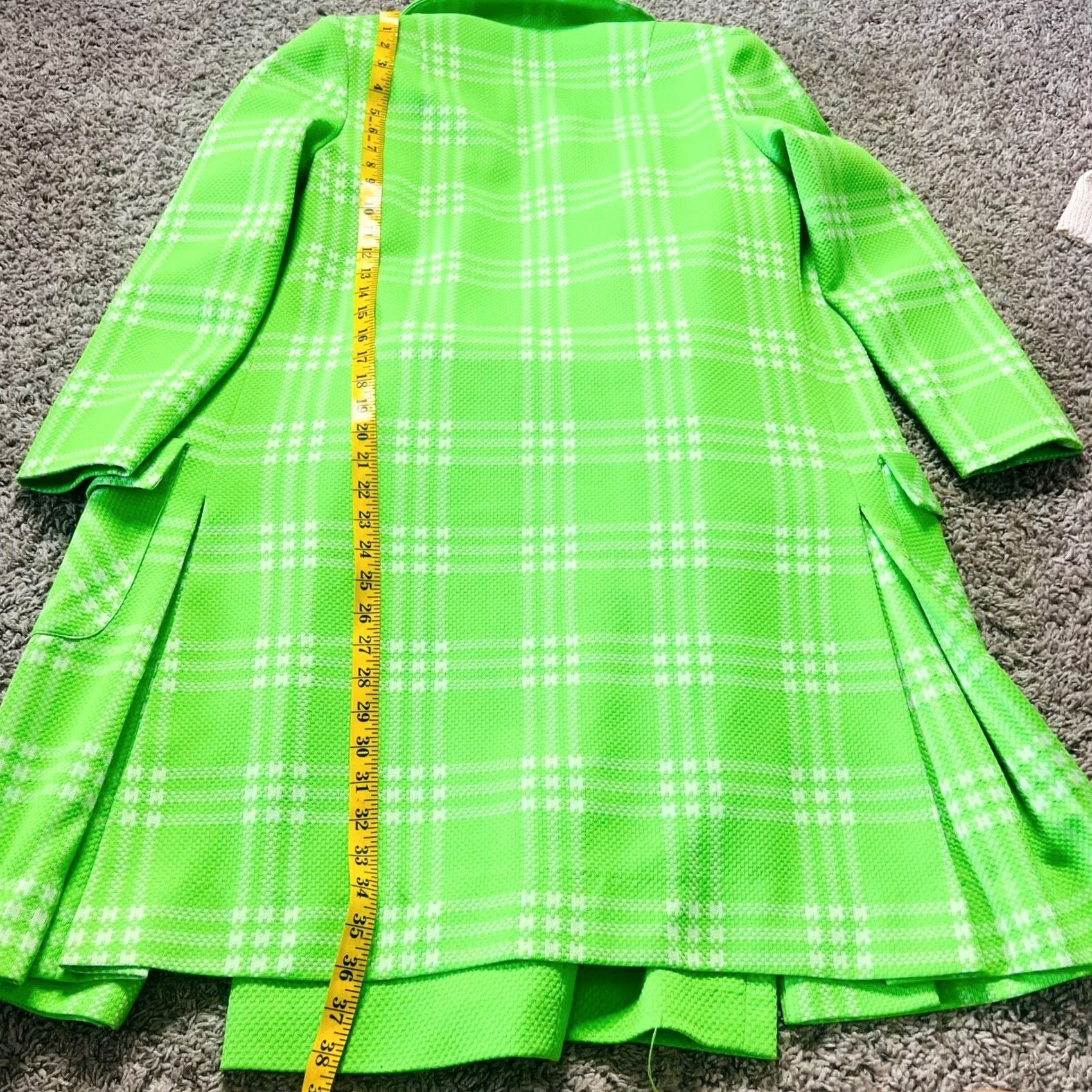 Vintage VINTAGE True Vintage Ivan Fredericks California Lime Green Neon Retro Dress Plaid Jacket Set Belt M Women Short A-Line Green 90s Retro Boys? Womens Size M / US 6-8 / IT 42-44 - 4 Thumbnail