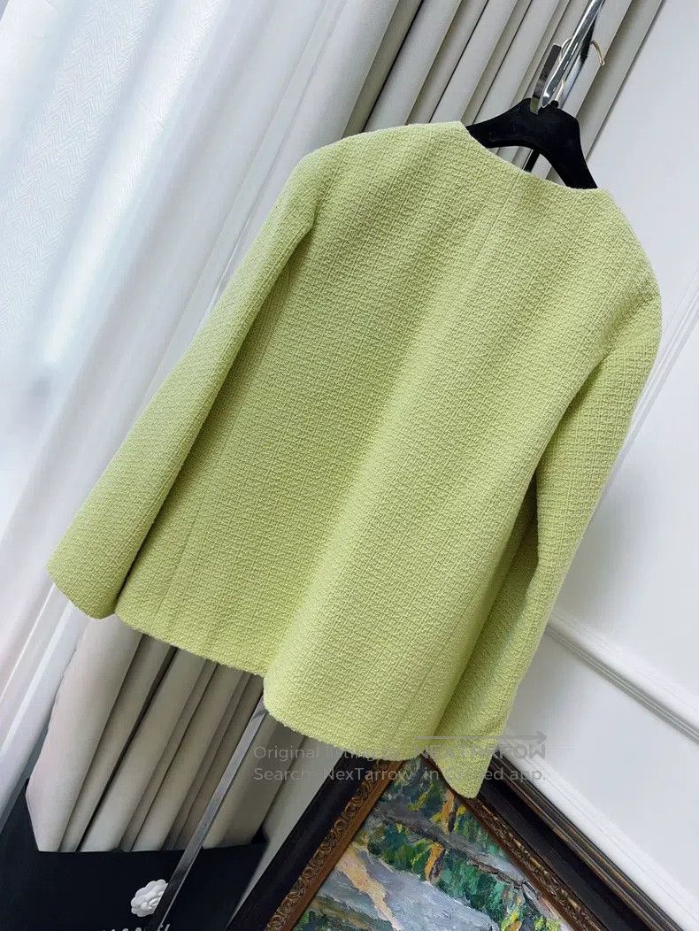 Chanel Chanel 20k equestrian series popular avocado green woven t Size S / US 4 / IT 40 - 2 Thumbnail