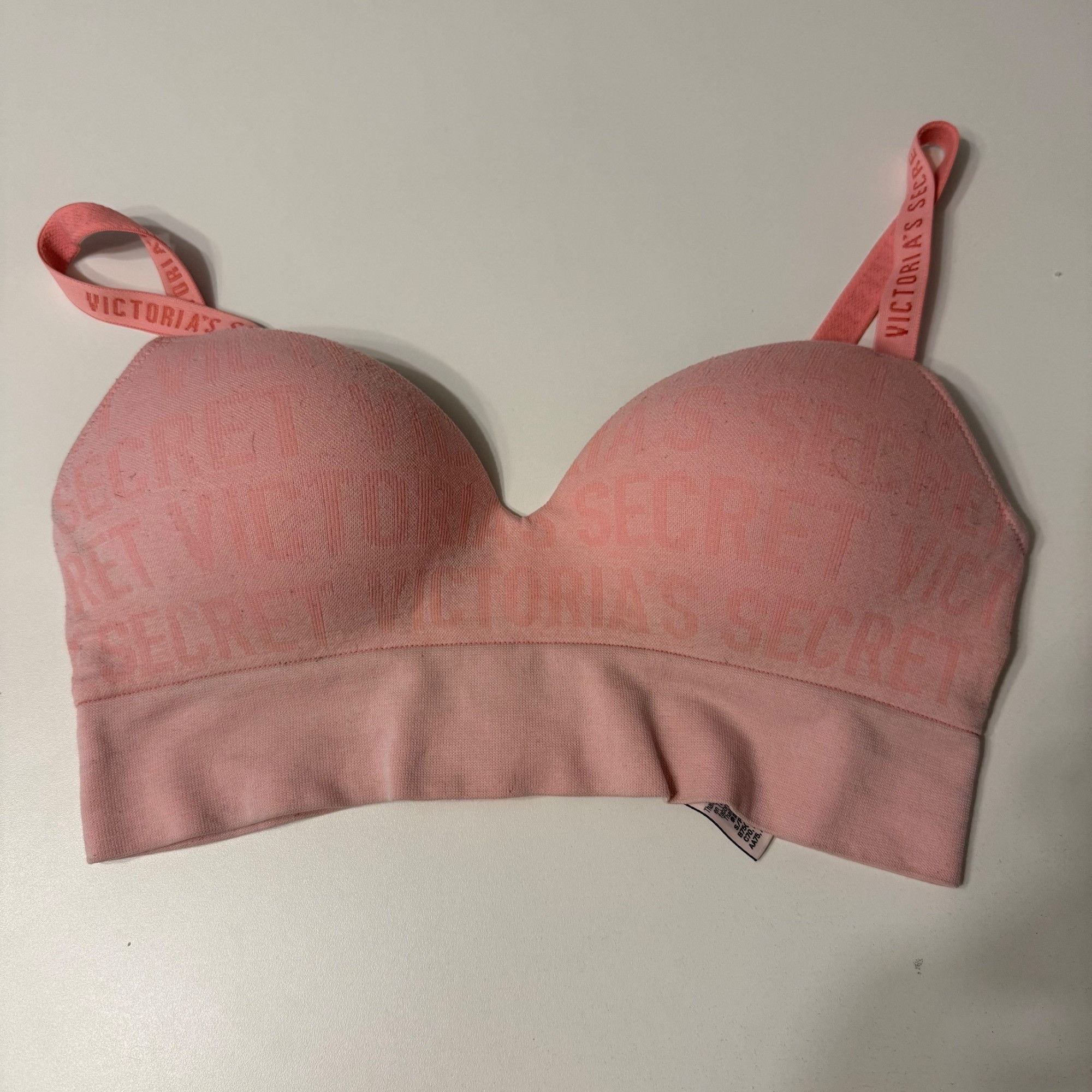 Victorias Secret Padded Pink Bralette Bra S Adjustable Strap, Women's
