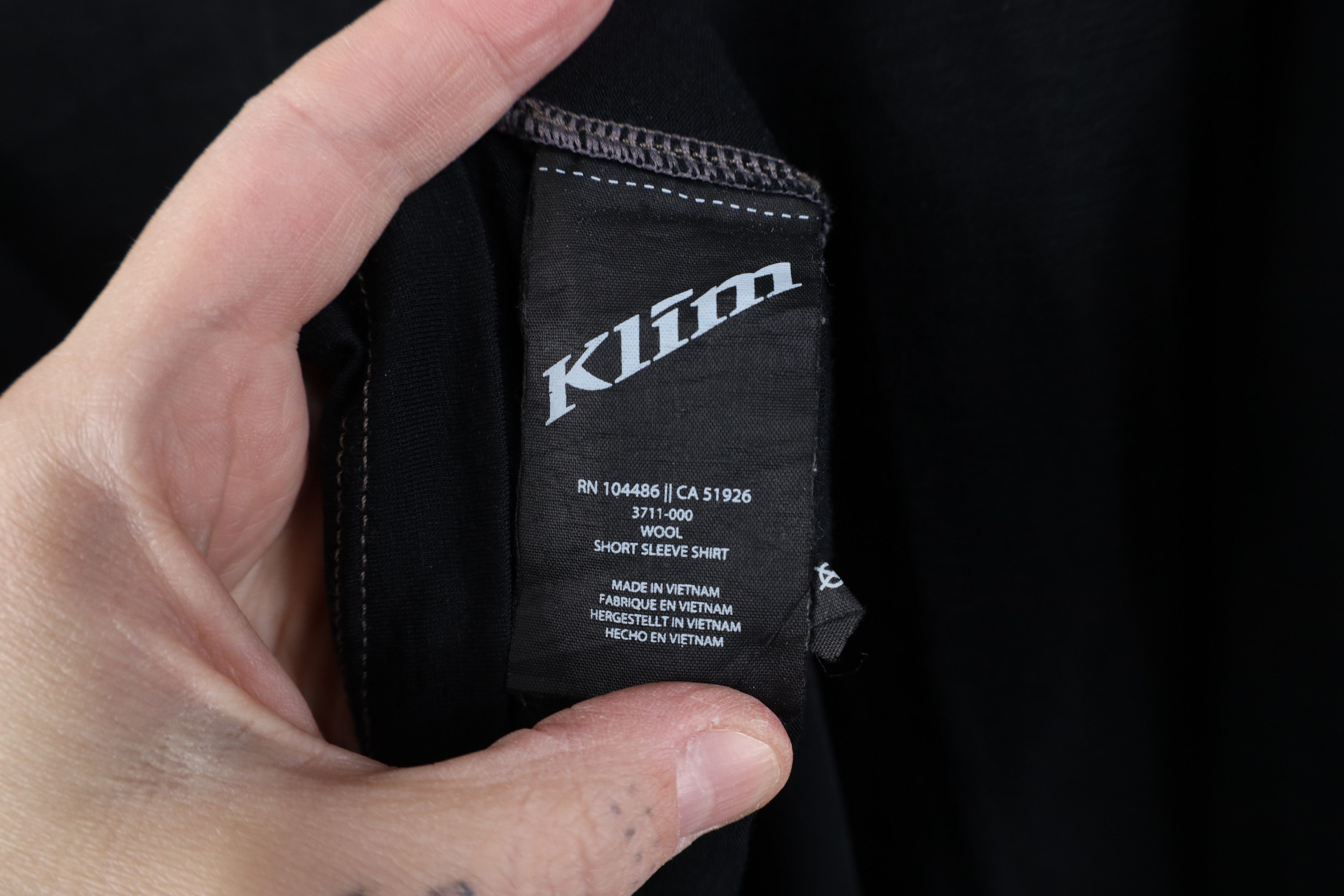 Vintage Klim Racing Spell Out Teton Merino Wool Knit T-Shirt Black Size US L / EU 52-54 / 3 - 9 Thumbnail