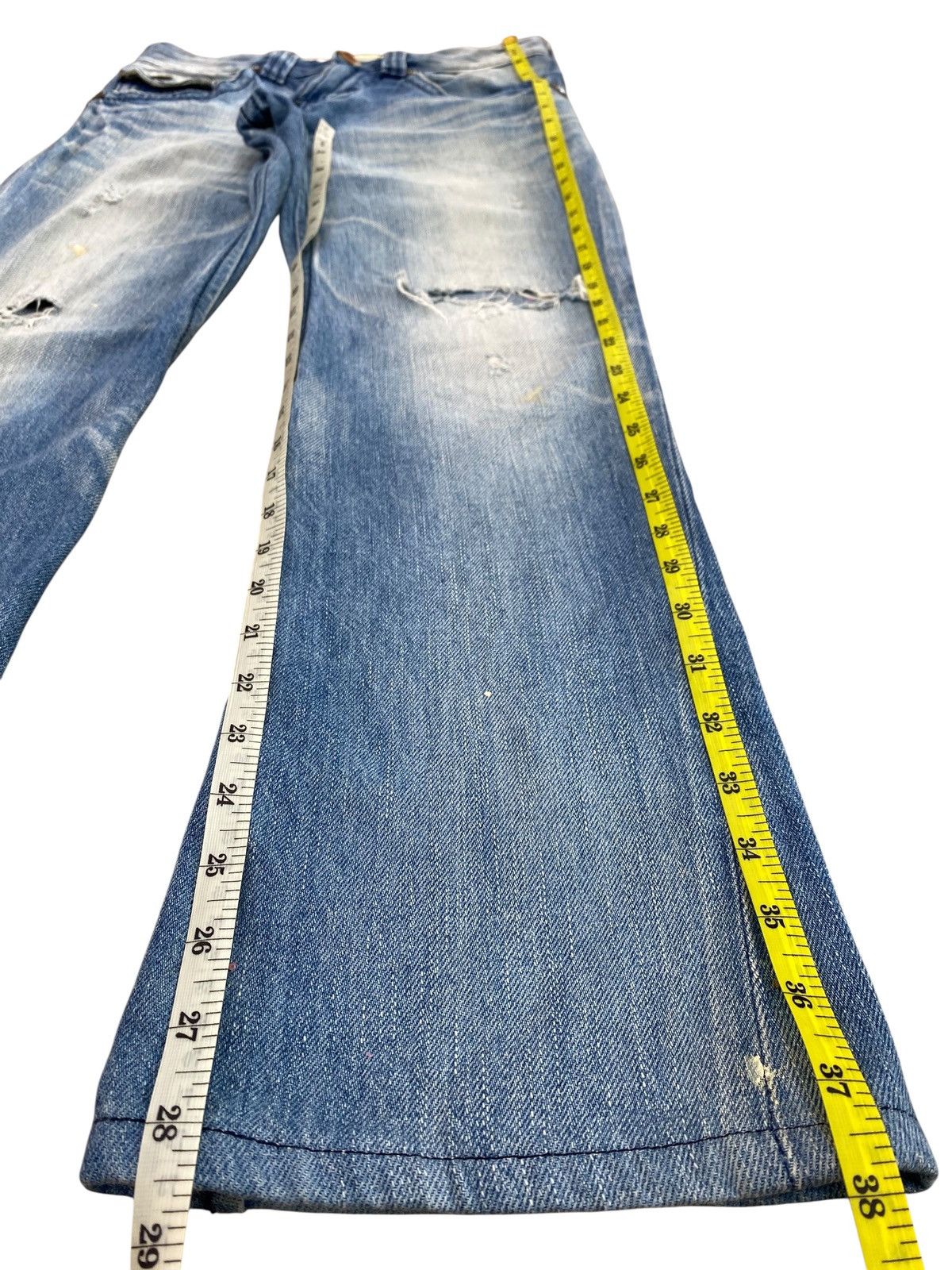 Edwin Edwin Faded Wash Distressed Style Bootcut Jeans Size US 30 / EU 46 - 11 Thumbnail