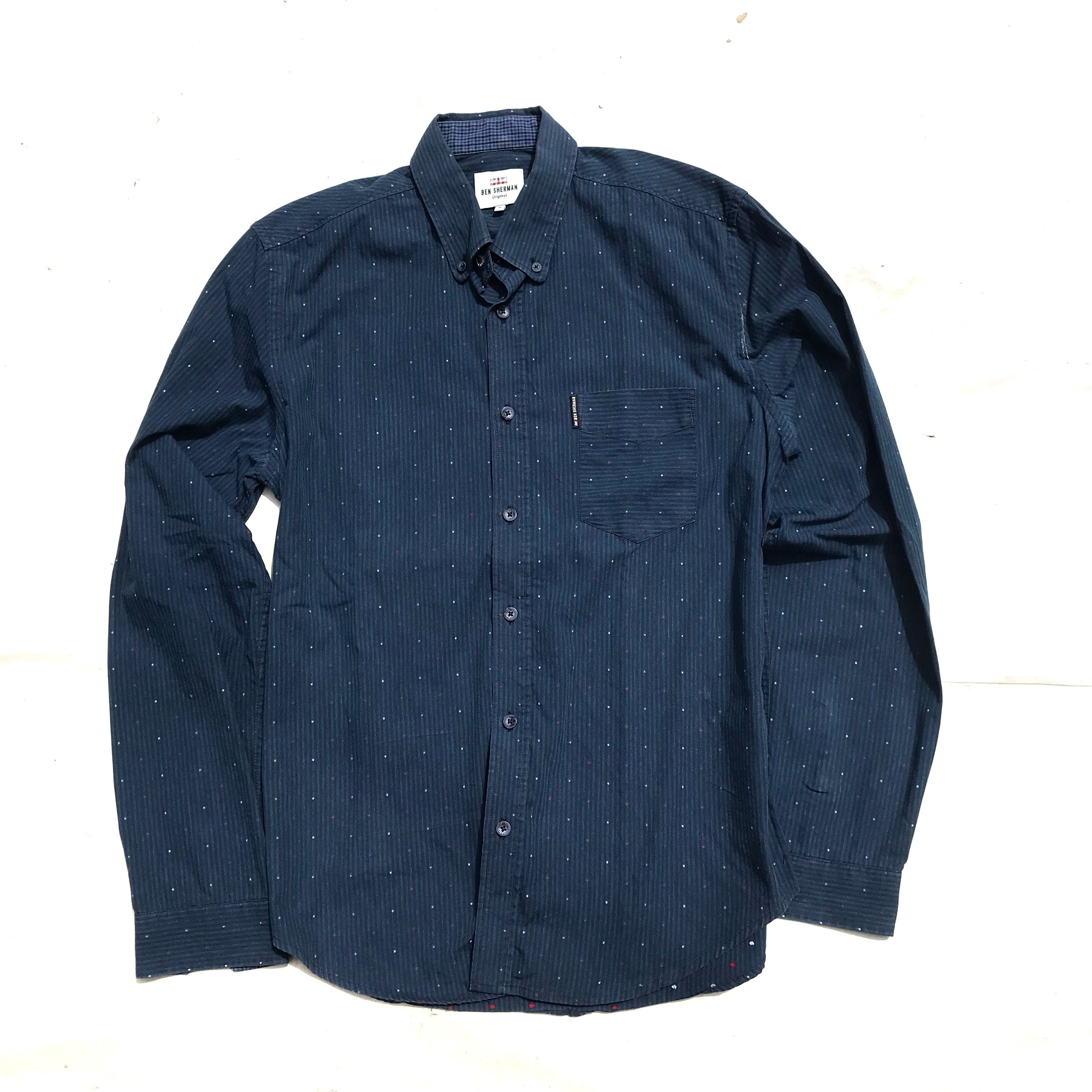 Ben Sherman Ben Sherman button down shirt navy blue polkadot stripe Size US S / EU 44-46 / 1 - 4 Thumbnail