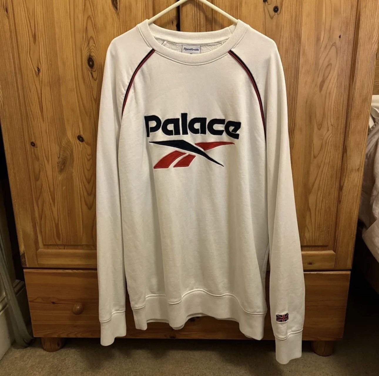 image of Palace x Reebok White Sweatshirt Medium, Men's