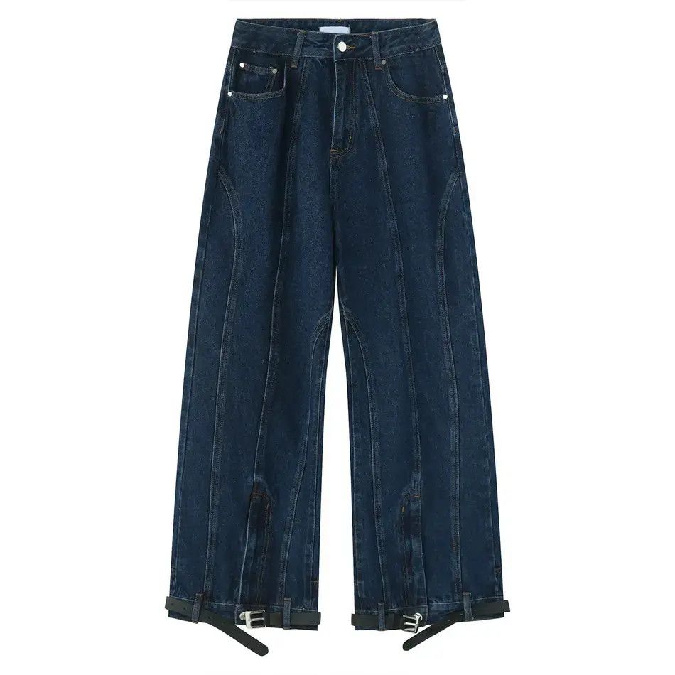 Japanese Brand Retro loose washed straight leg jeans Size US 32 / EU 48 - 4 Thumbnail