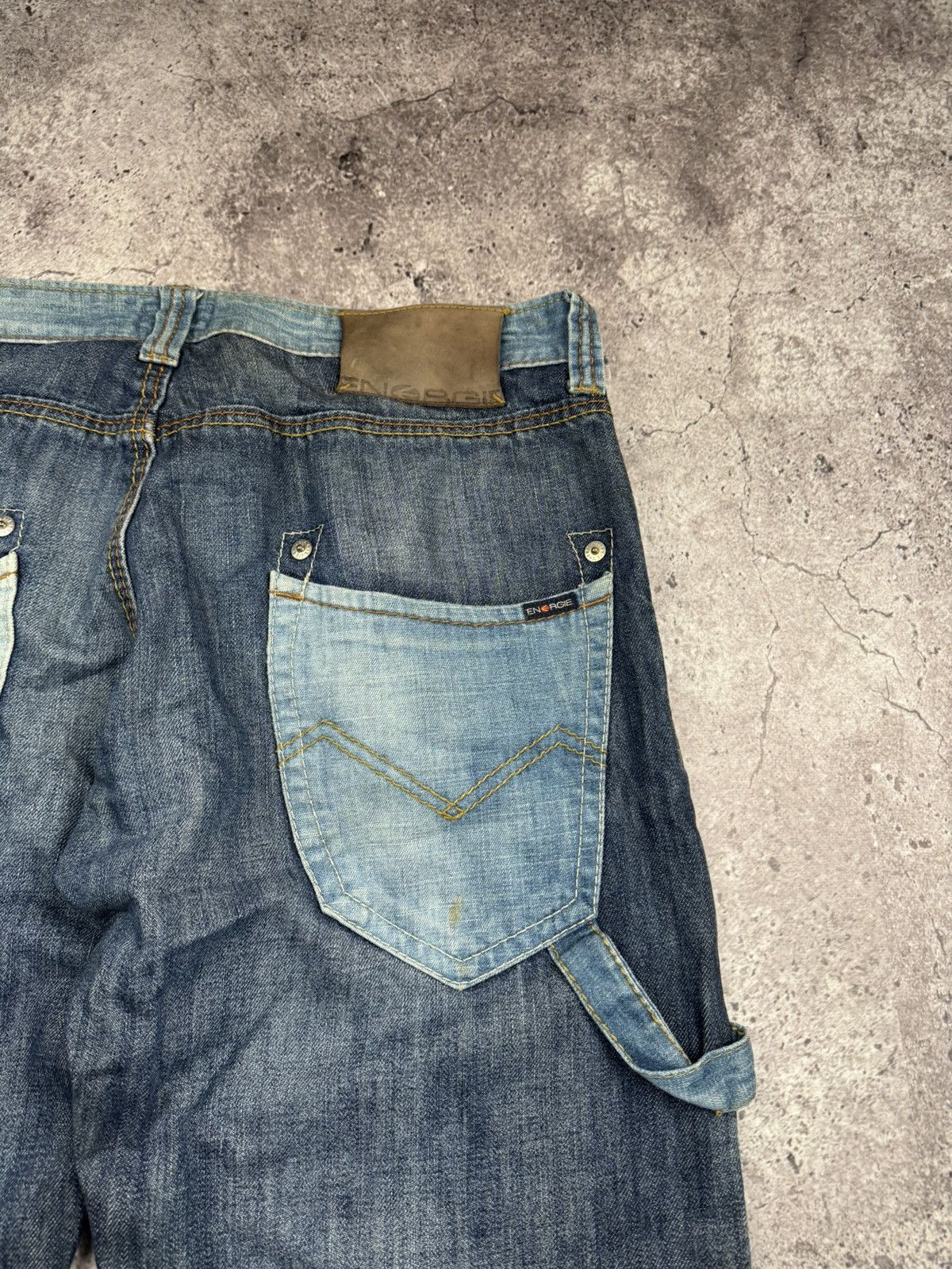 Japanese Brand Vintage Japanesse baggy flared jeans pants y2k avantgarde Size US 33 - 10 Thumbnail