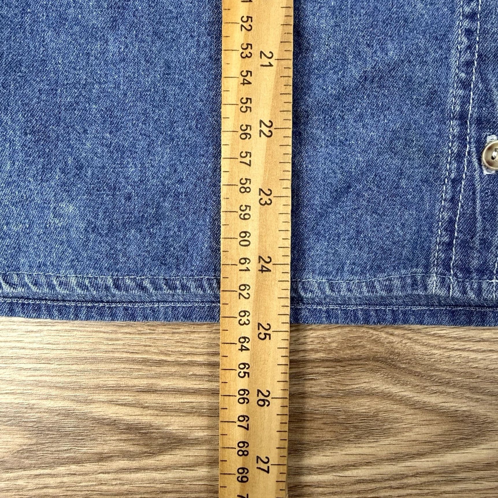 Vintage VINTAGE BonJour Denim Sleeveless Button-Up Front Pockets Distressed Size L Blue Womens Size L / US 10 / IT 46 - 4 Thumbnail