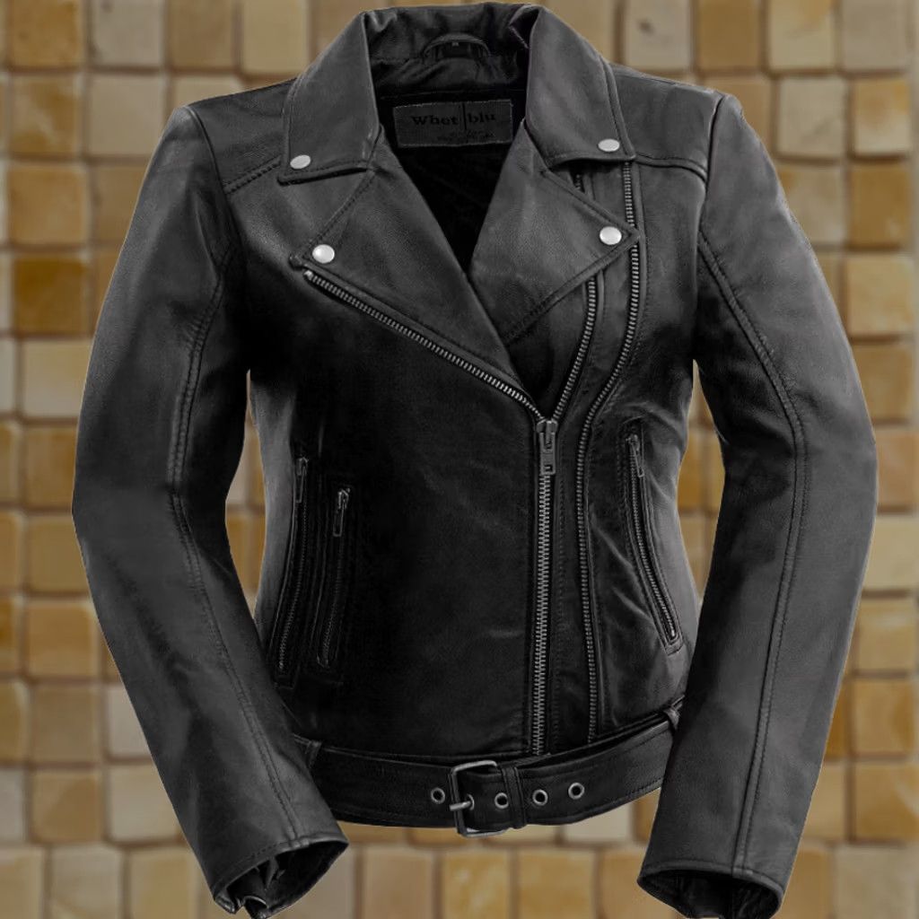 Vintage Chloé Women's Whet Blu Leather Jacket XL Black Asymmetrical Zip Biker Motorcycle 3 Outside Pockets Lined Dry Clean Only Spring Fall Winter Mens? Size XL / US 12-14 / IT 48-50 - 1 Thumbnail