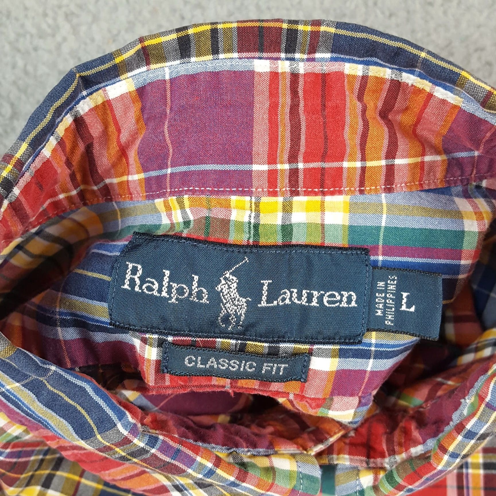 Ralph Lauren Vintage Ralph Lauren Polo Long Sleeve Shirt Men Large Casual Preppy Oxford Multi 90s Size US L / EU 52-54 / 3 - 5 Thumbnail
