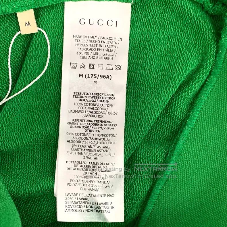 Gucci Gucci Green logo printed cotton hooded drawstring long-sle Size M / US 6-8 / IT 42-44 - 7 Thumbnail