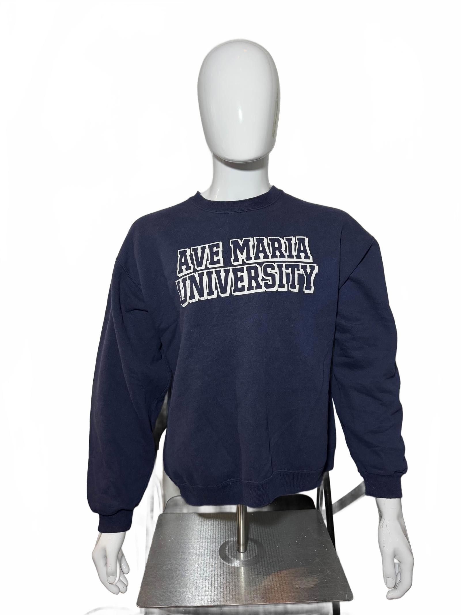 Champion Vintage Ave Maria University Sweatshirt Navy Medium Size US M / EU 48-50 / 2 - 1 Thumbnail