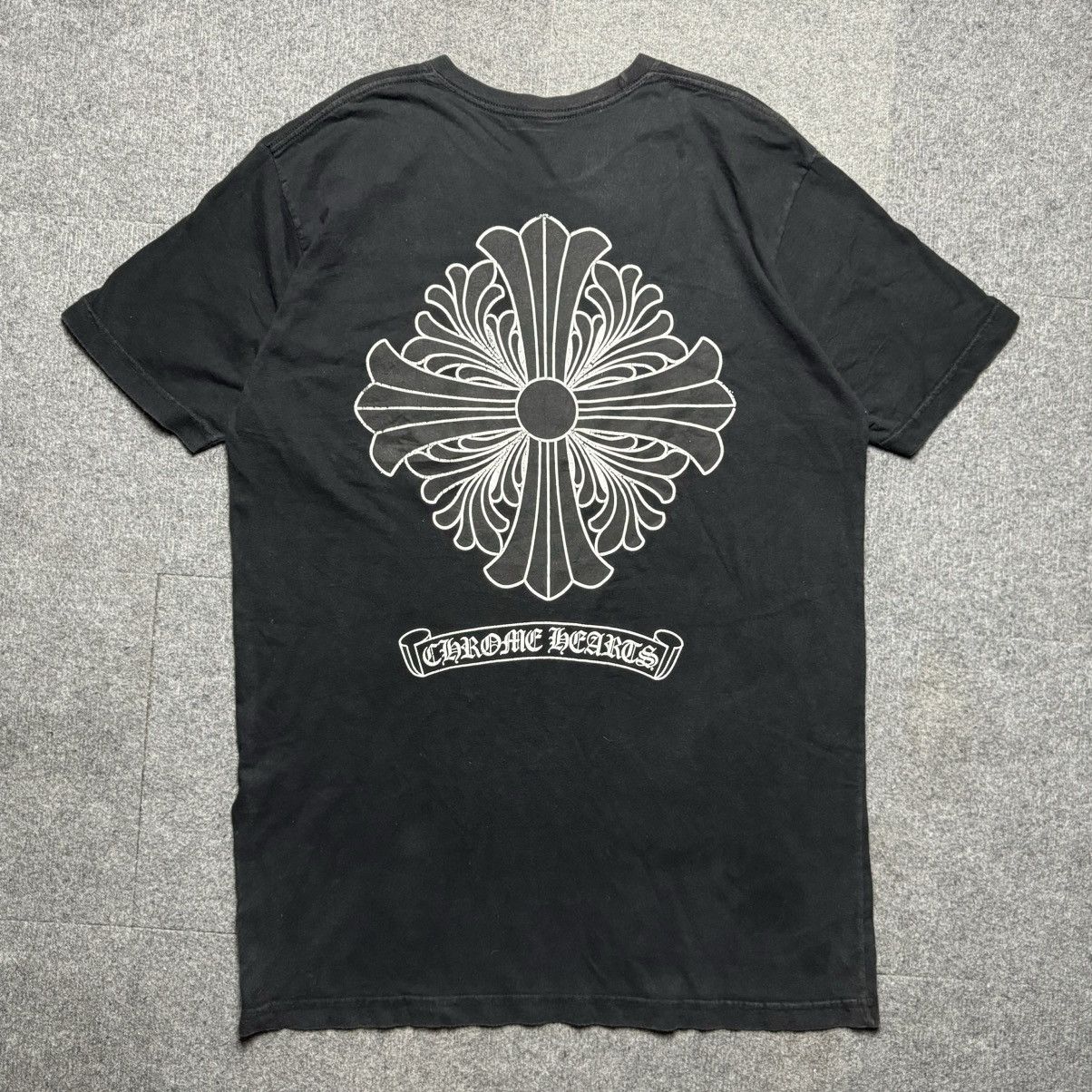 image of Chrome Hearts - Floral Cross Tee in Black, Men's (Size XL)