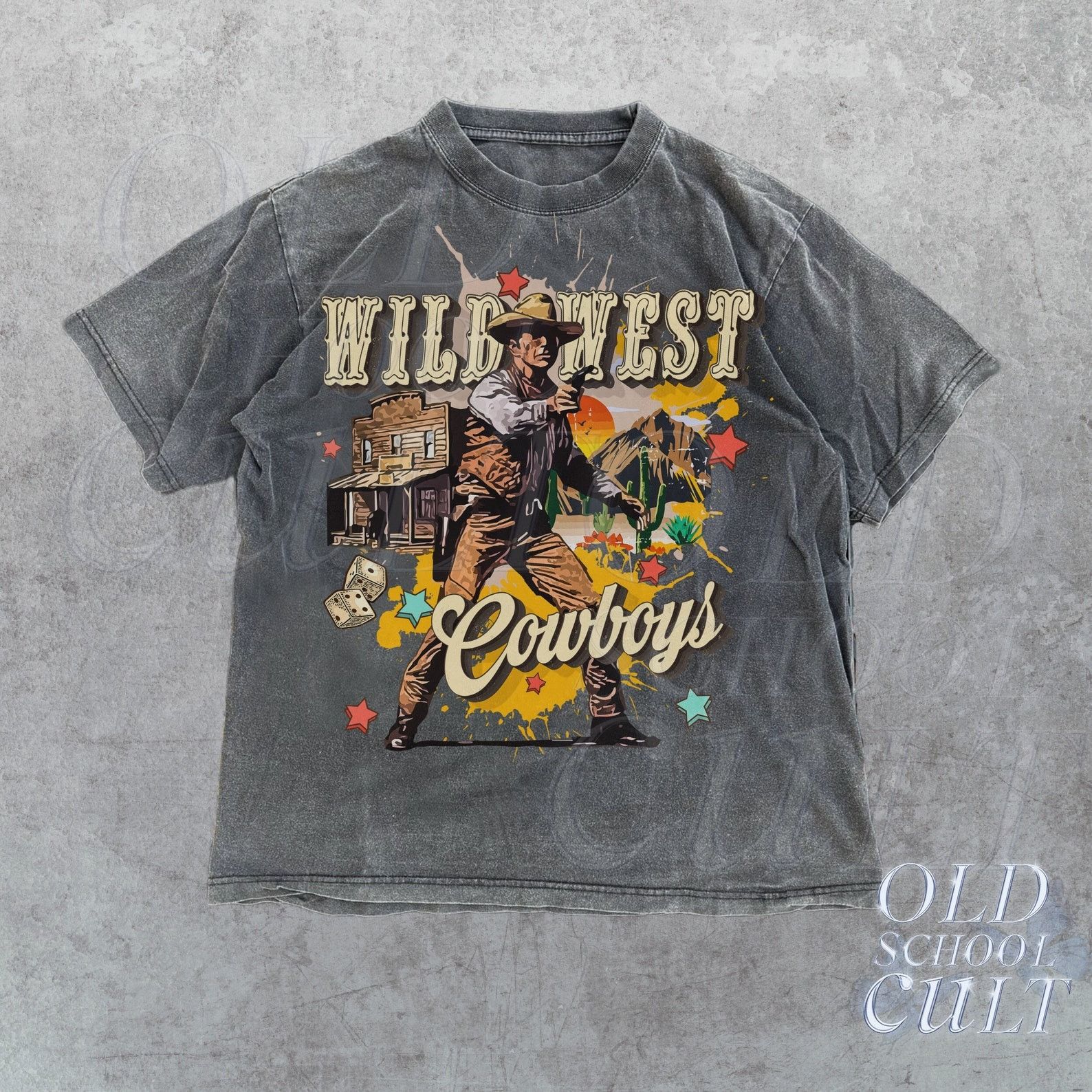 The Unbranded Brand Wildwest Cowboys Vintage T-Shirt Size US L / EU 52-54 / 3 - 1 Thumbnail