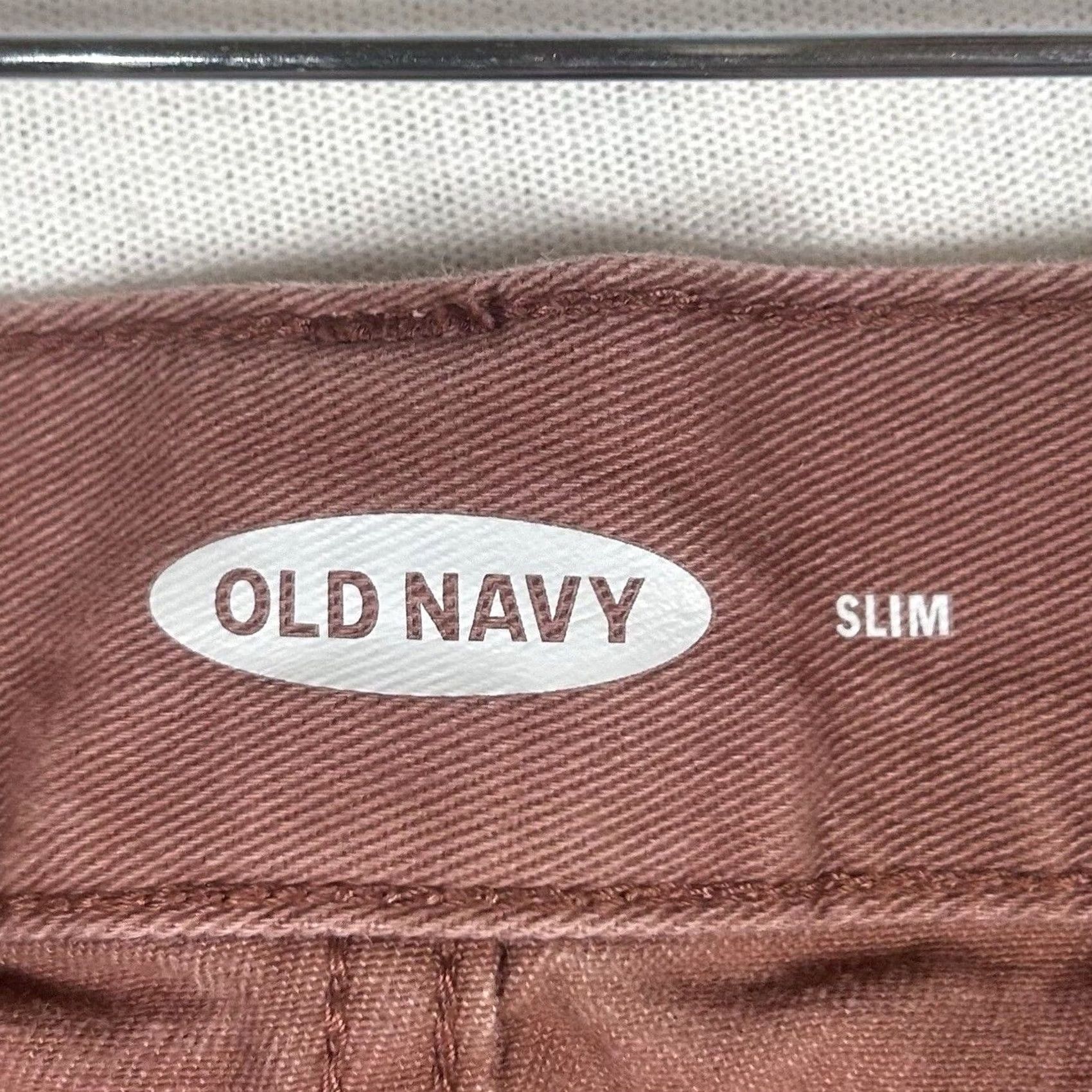 Old Navy Old Navy Slim Jeans Mens Size 28x30 Red 100% Cotton Low Rise Denim Jeans Mens Regular 28 Red Slim Size US 28 / EU 44 - 5 Thumbnail