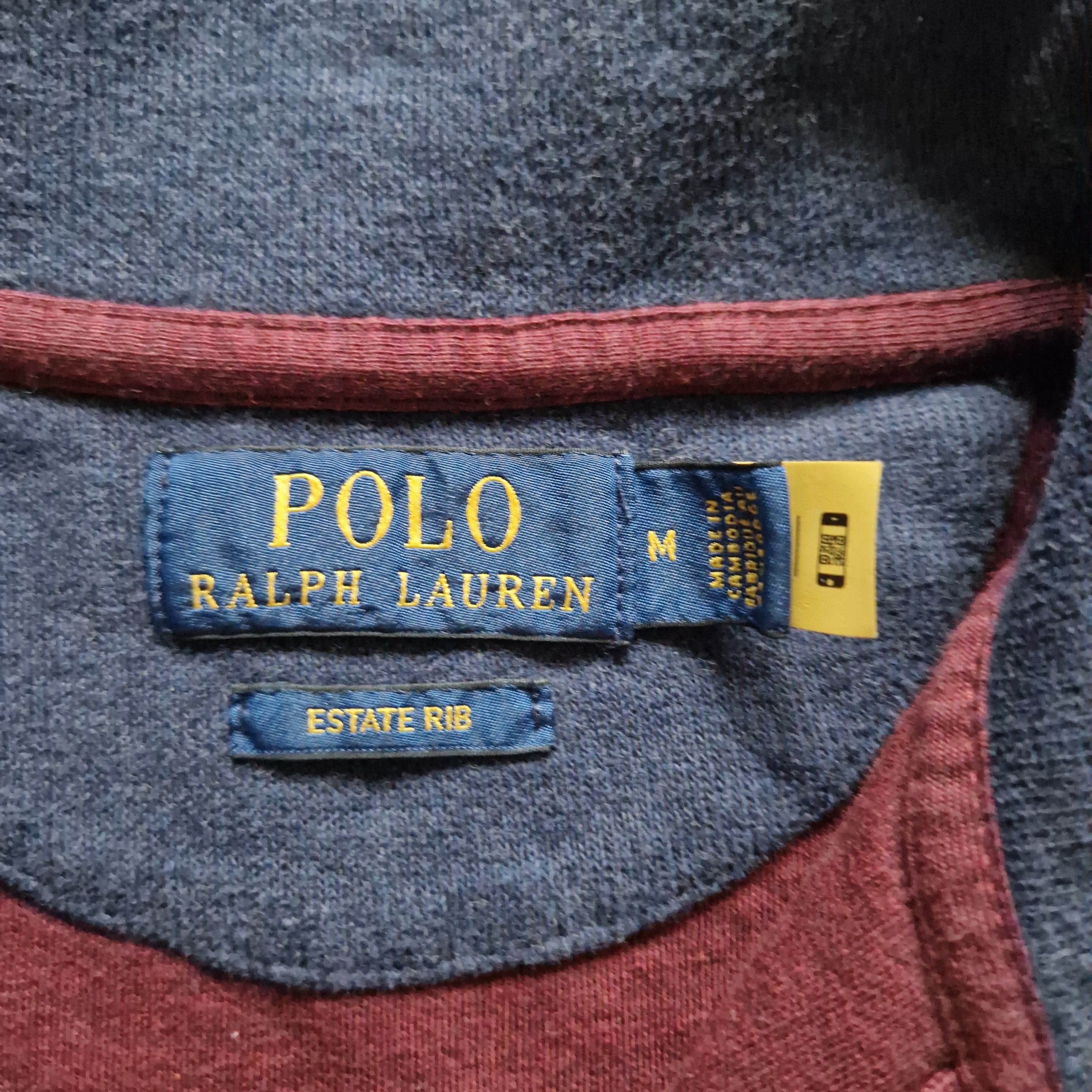 Ralph Lauren × Vintage Polo Ralph Lauren Estate Rib Zip-Up Sweatshirt - Maroon Size US M / EU 48-50 / 2 - 3 Thumbnail