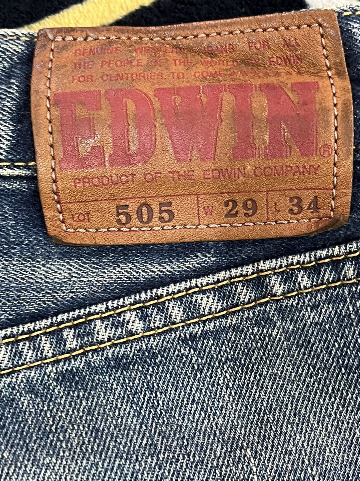 Beauty Beast × Edwin Vintage Edwin 505 Selvedge Mudwash Distressed Denim Size US 29 - 9 Thumbnail