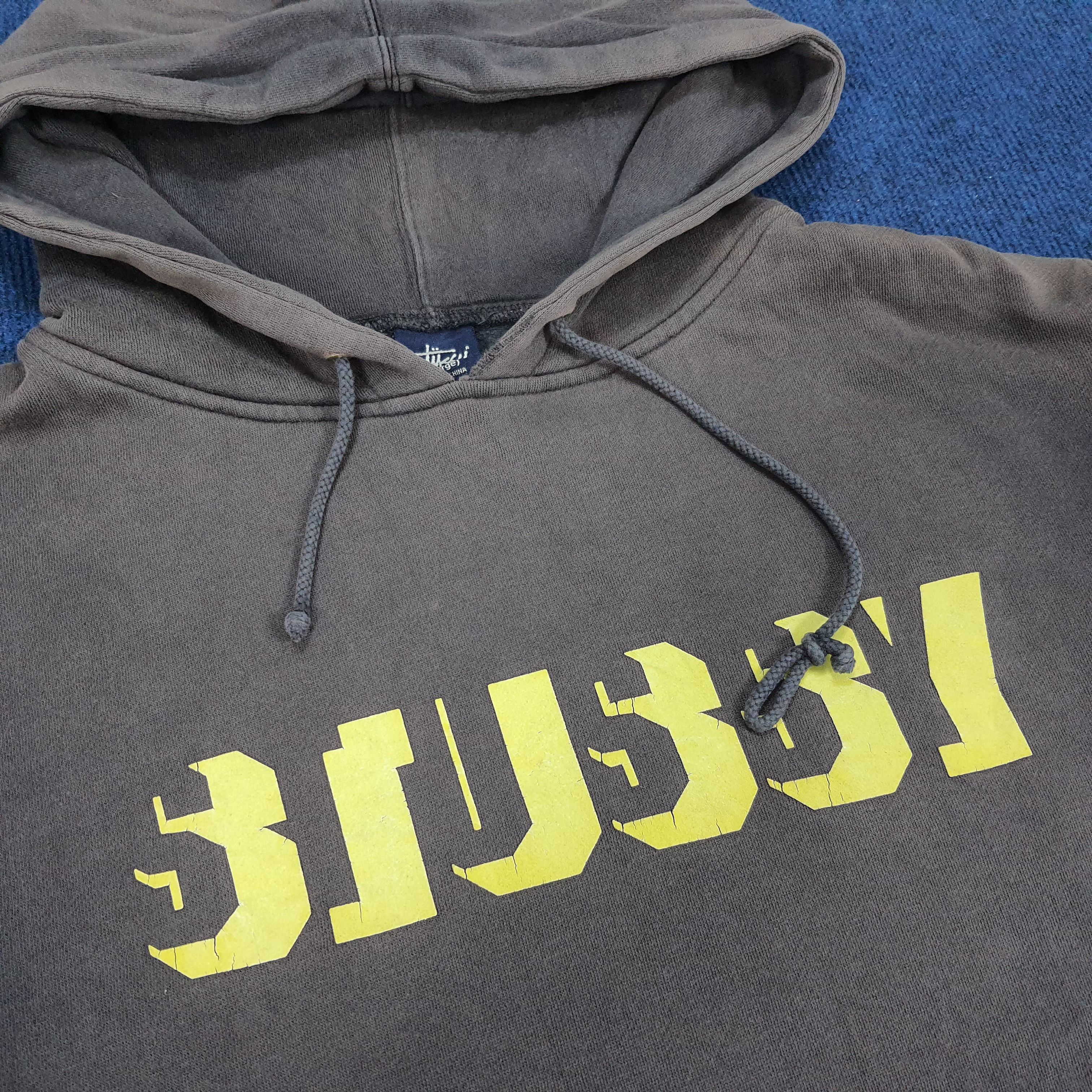 Stussy × Vintage Vintage Stussy Spell Out Custom Back Logo Hoodies Size US XL / EU 56 / 4 - 2 Thumbnail