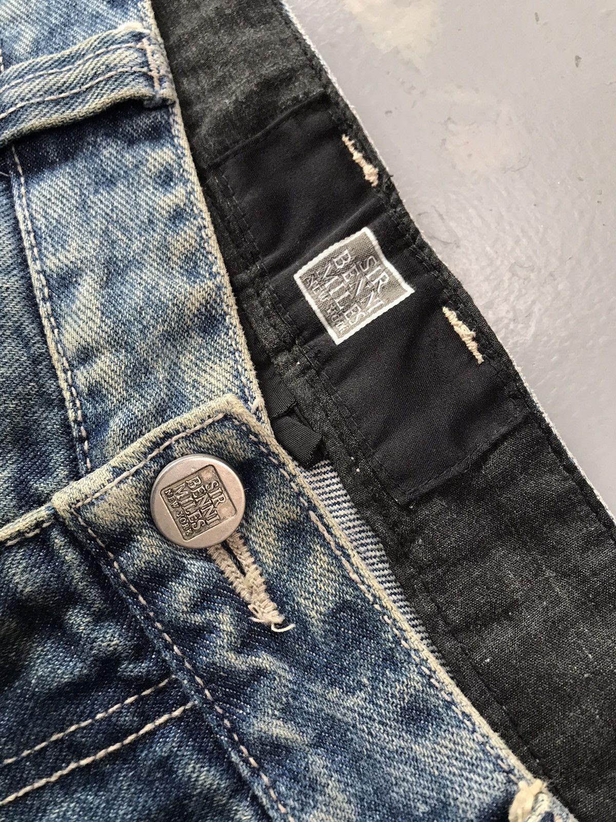 JNCO × Southpole × Vintage Vintage SirBennimiles SpellOut embroidered baggy fit denim Size US 38 / EU 54 - 5 Thumbnail