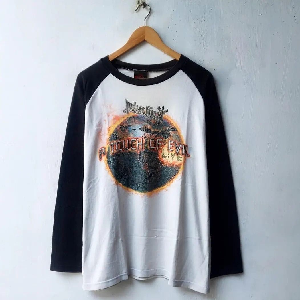 Vintage Early 2000's Judas Priest A Touch Of Evil Raglan