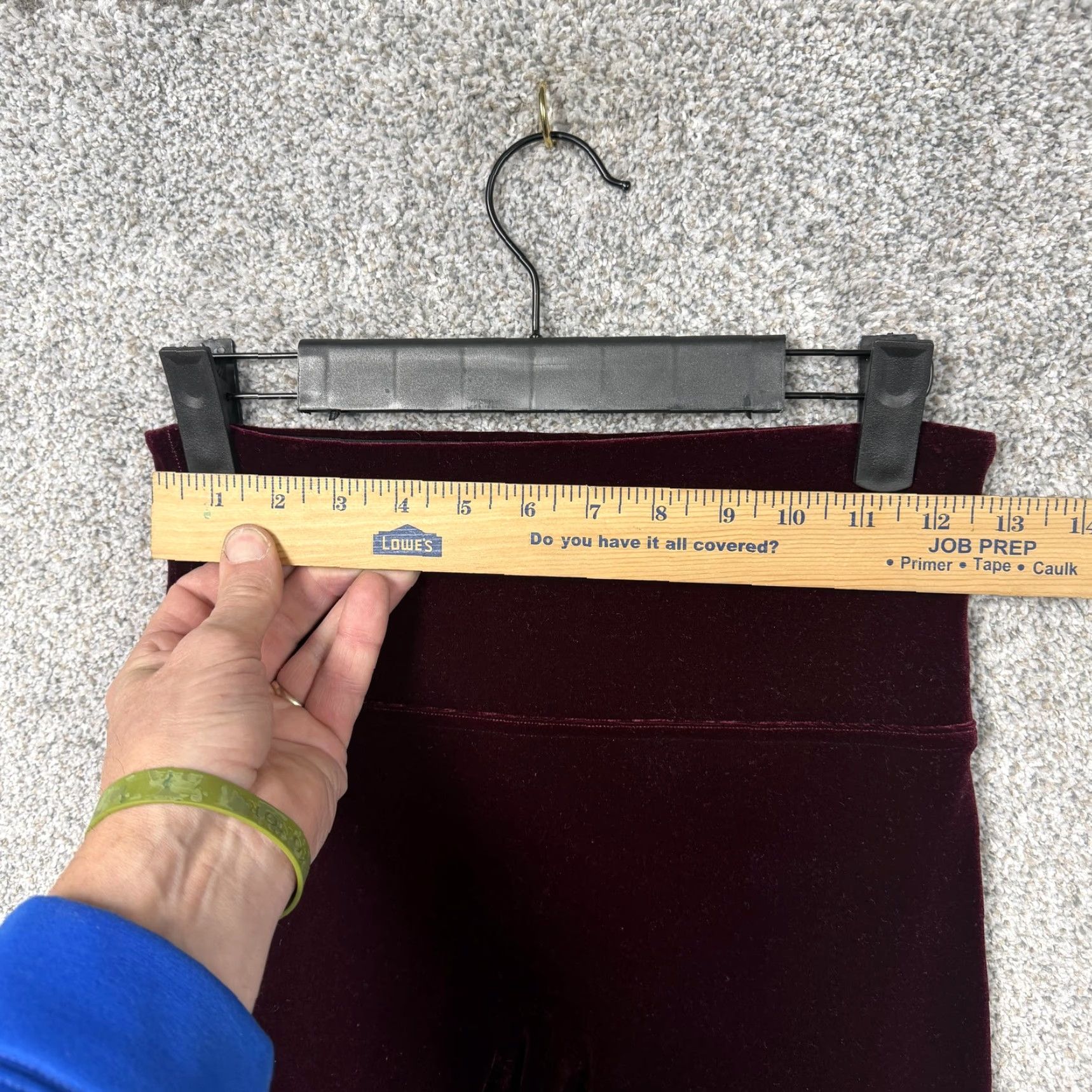 Spanx Spanx Leggings M Burgundy Velvet Shaping Ankle High-Rise Solid Womens Size 32" / US 10 / IT 46 - 2 Thumbnail