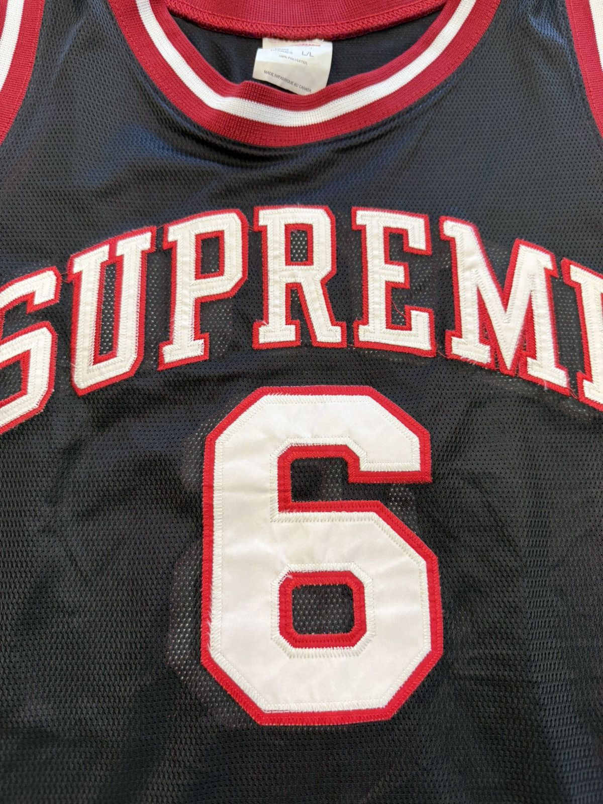 Supreme 2000S Vintage Supreme #6 Away Basketball Jersey Size US L / EU 52-54 / 3 - 4 Thumbnail
