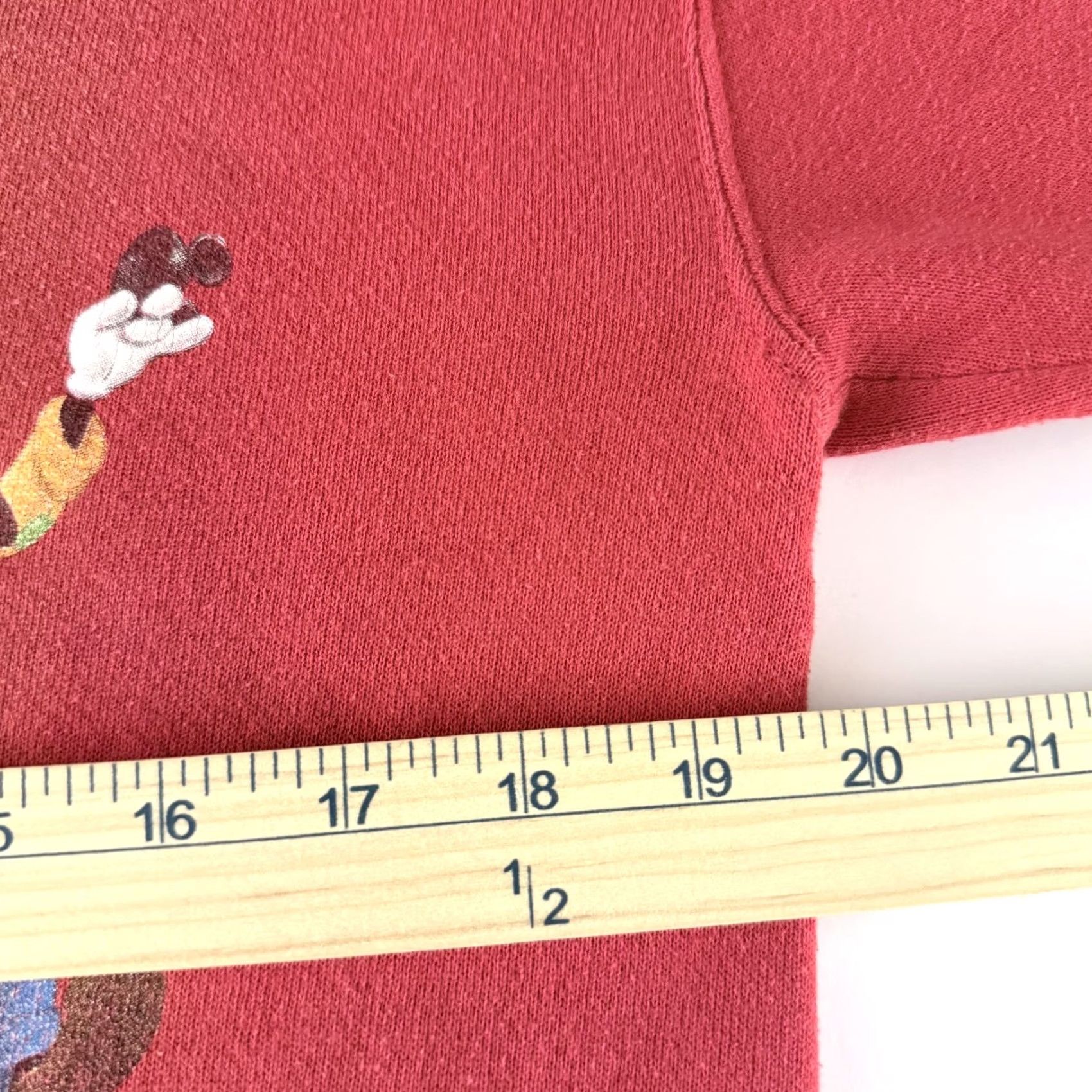 Disney VTG Disney Mickey Mouse Ears To You Sweatshirt Red Crew Neck Adults M Size US M / EU 48-50 / 2 - 8 Thumbnail