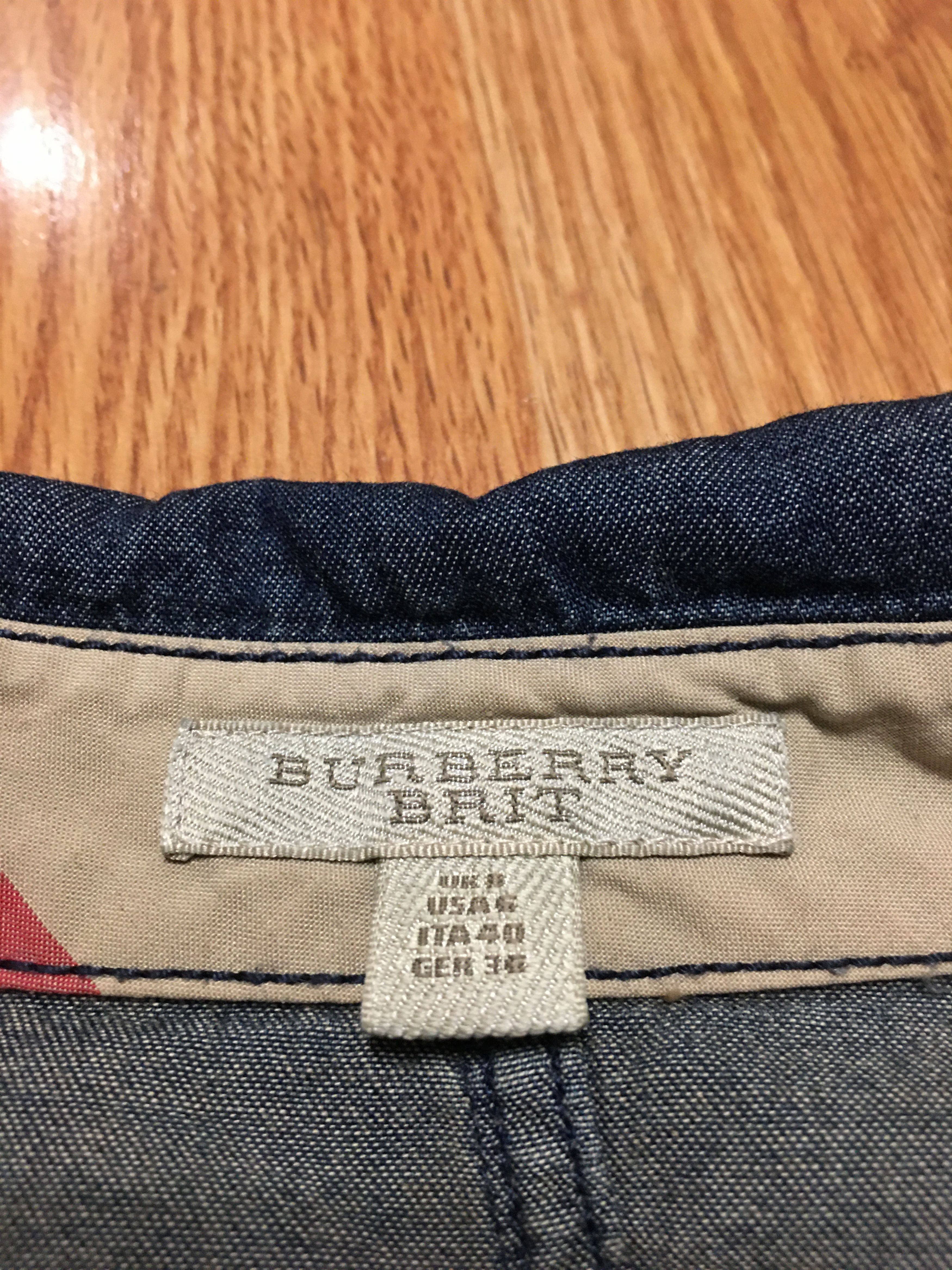 Burberry Burberry Brit Denim Blue Cotton Dress UK8 US6 Size S / US 4 / IT 40 - 14 Thumbnail