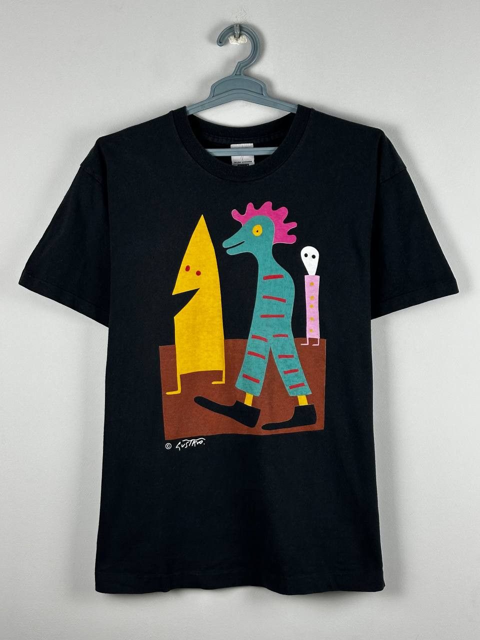 Vintage Vintage 90’s Gustavo Art Printed T Shirt Size US L / EU 52-54 / 3 - 1 Thumbnail