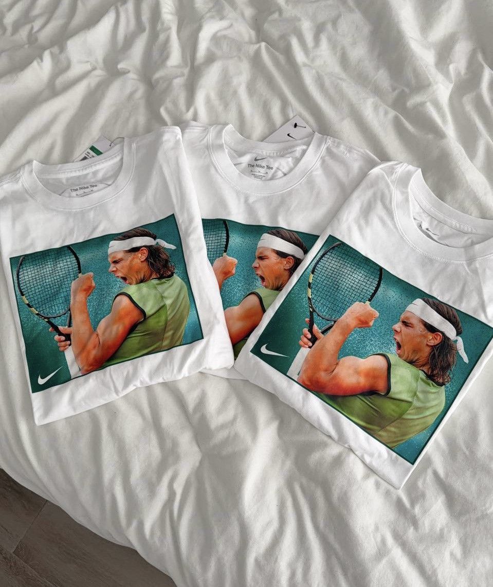 Nike New Nike Rafa Nadal White T-Shirt Men's Size XL Tennis Size US XL / EU 56 / 4 - 1 Thumbnail