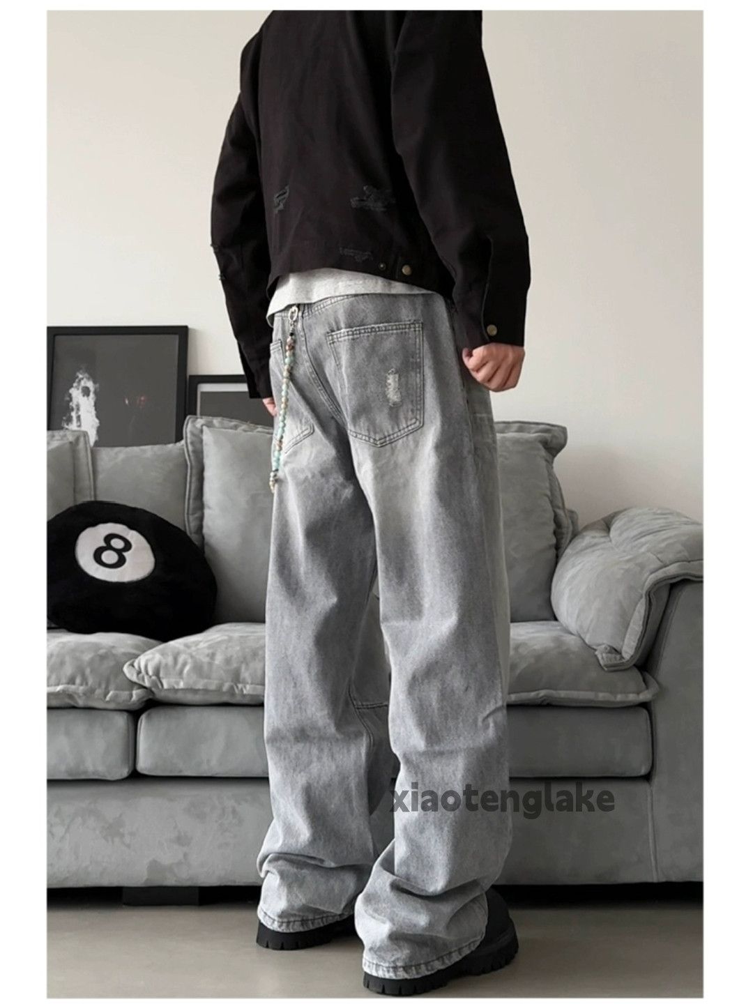 Jean × Vintage utility damaged washed faded cleanfit yuppie ripped jeans Size US 32 / EU 48 - 6 Thumbnail