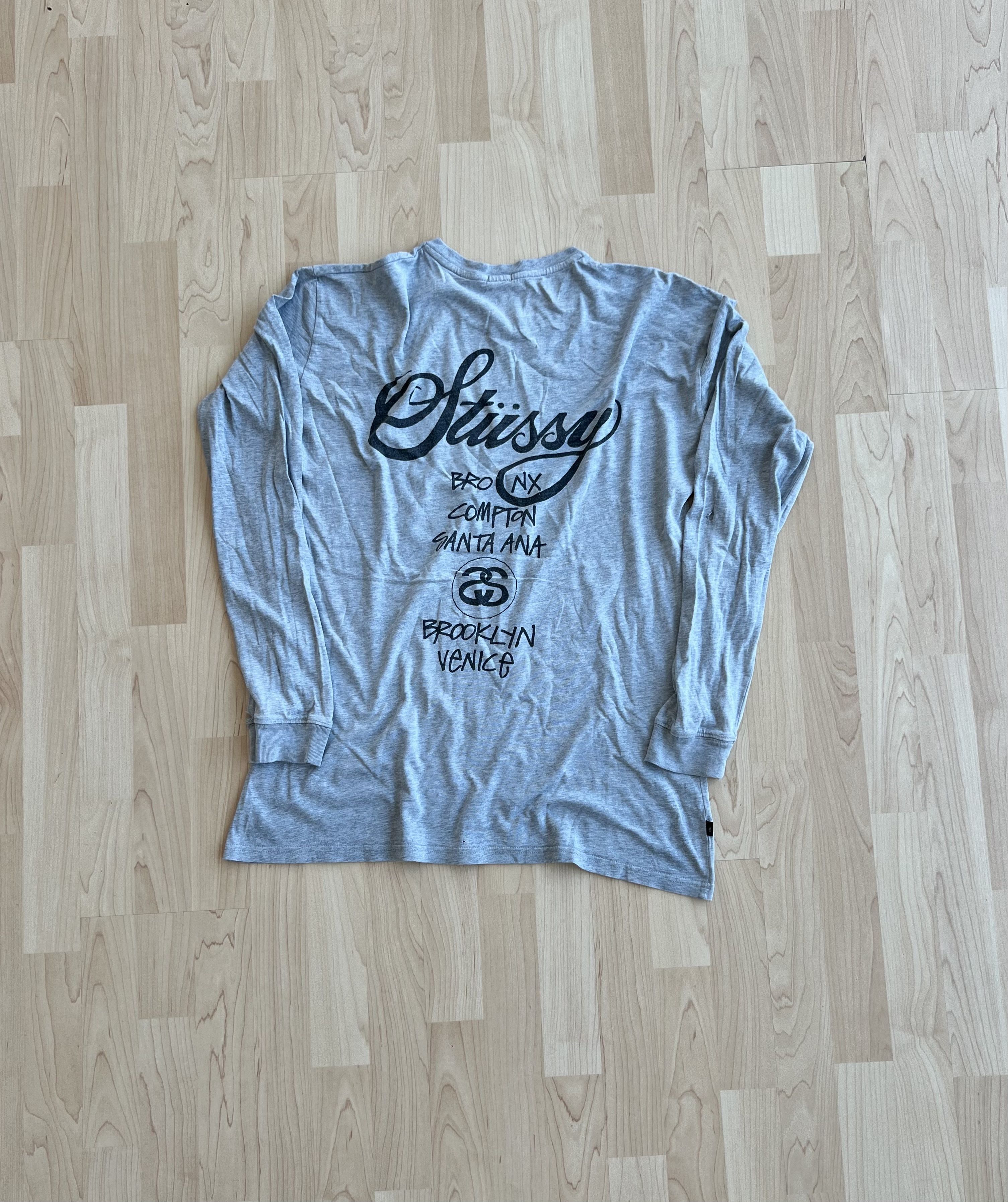 Stussy Vintage Stussy Tour Distressed Long Sleeve Tee Size US L / EU 52-54 / 3 - 8 Thumbnail