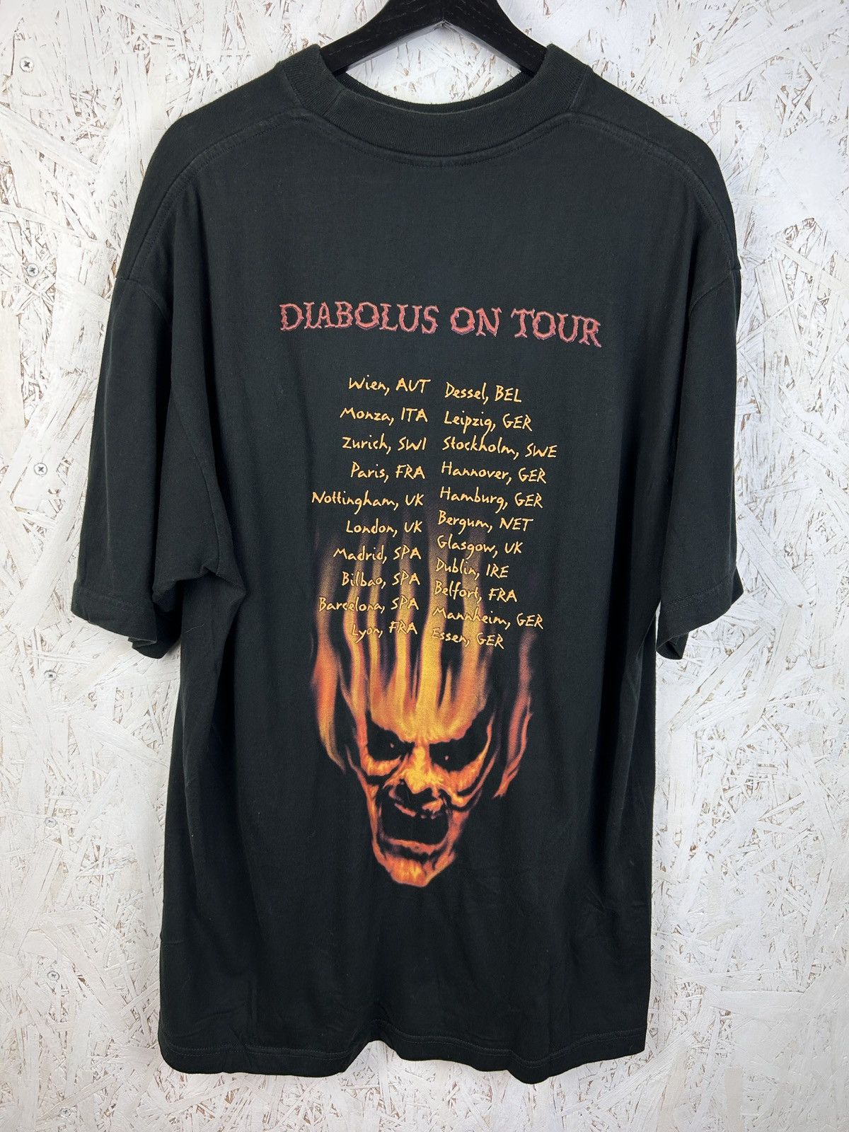 90s Vintage Slayer Diabolus On Tour 1999 European T-Shirt 