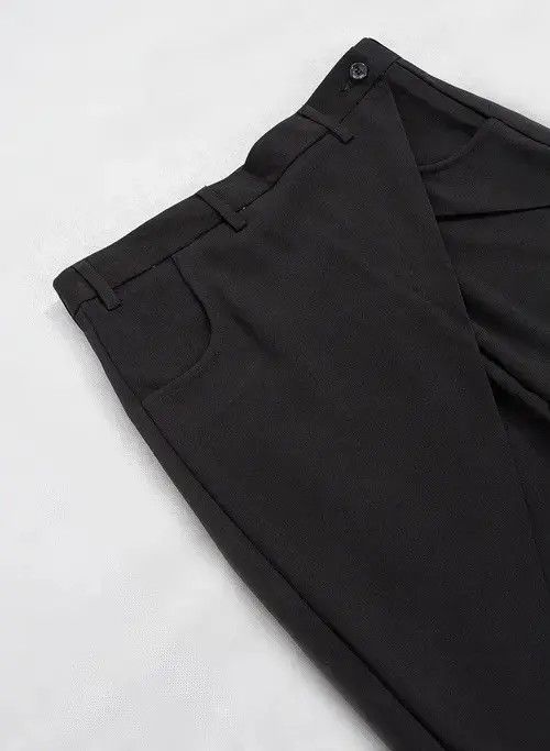 Jean 💎Retro Pleated Flared Assymetrical Wrap Pants Trousers Y2K Size US 32 / EU 48 - 7 Thumbnail