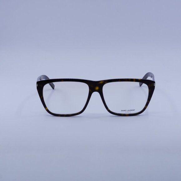 Saint Laurent Paris Saint Laurent SL434SLIM 002 Eyeglasses Dark Havana 57mm Size ONE SIZE - 2 Thumbnail
