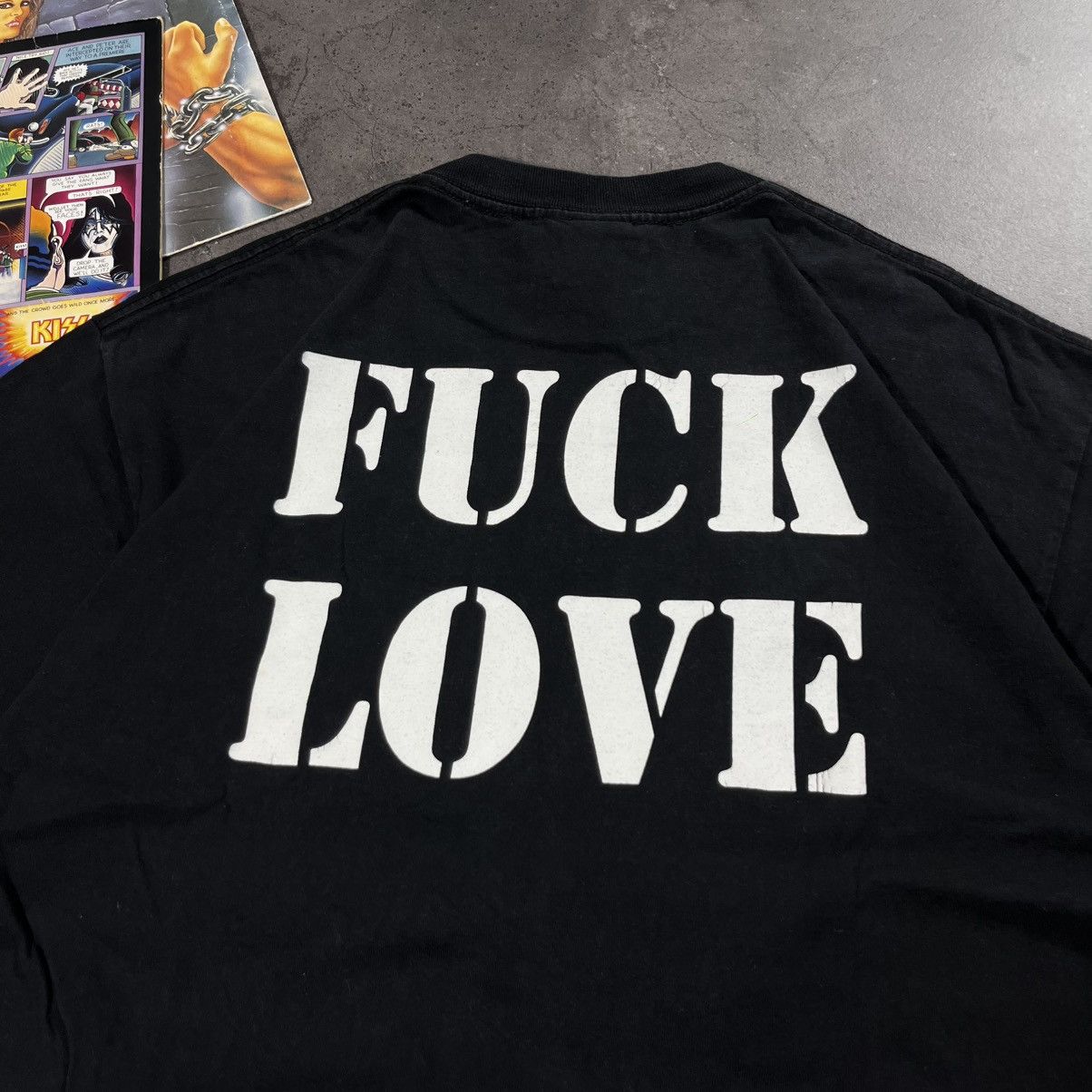Band Tees Vintage 90s Psycho Realm Fuck Love Rock Metal Tshirt Tee Size US XL / EU 56 / 4 - 10 Thumbnail