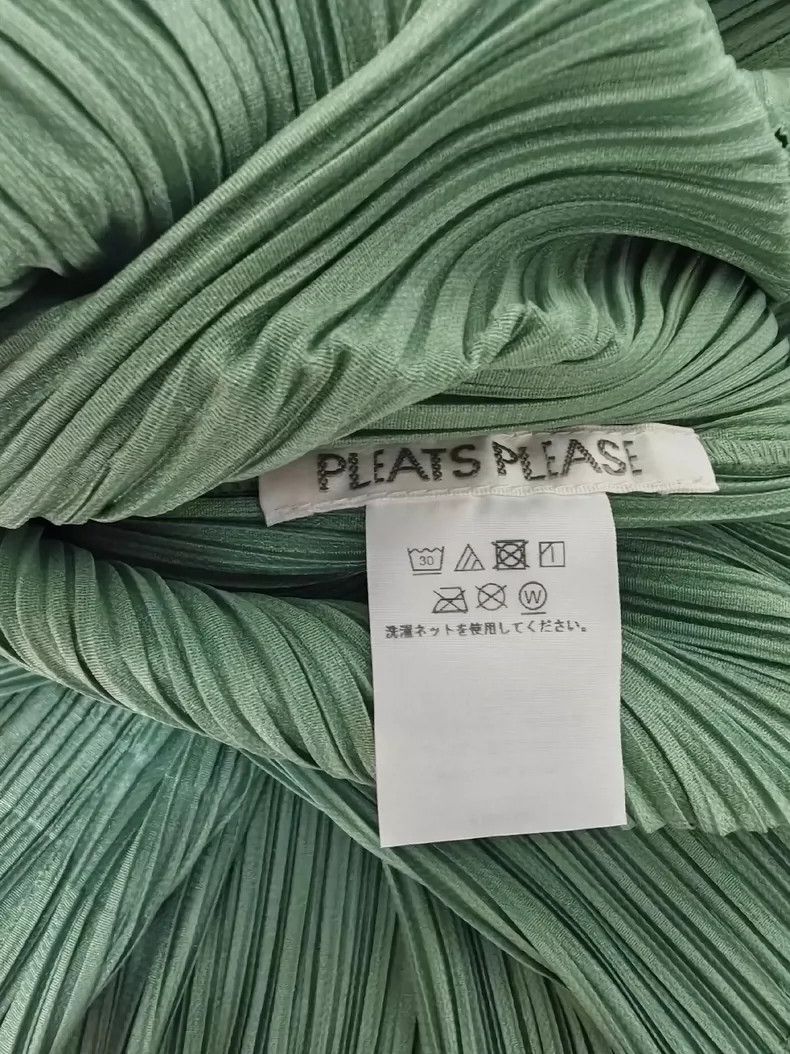 issey miyake size:3 Green long-sleeved top 2506-Nextarrow
