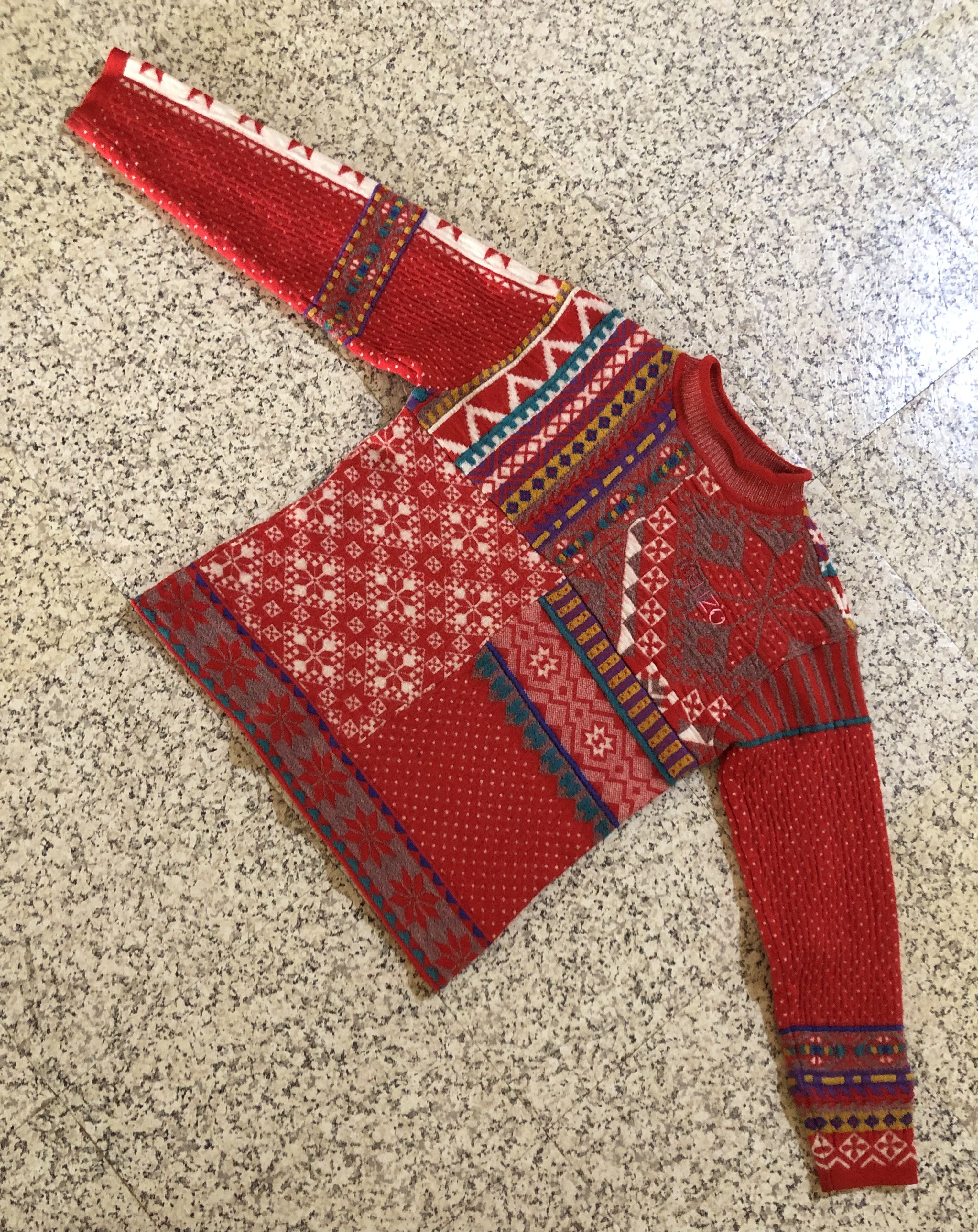 Kenzo Vintage Kenzo Golf Multi-Pattern Patchwork Knit Sweater RARE Size M / US 6-8 / IT 42-44 - 1 Thumbnail