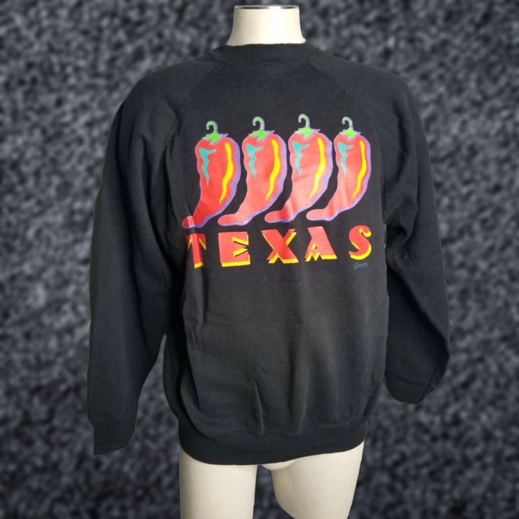 Tultex Vintage Tultex Sweatshirt Mens L Texas Chili Peppers Crewneck Pullover Size US L / EU 52-54 / 3 - 1 Thumbnail