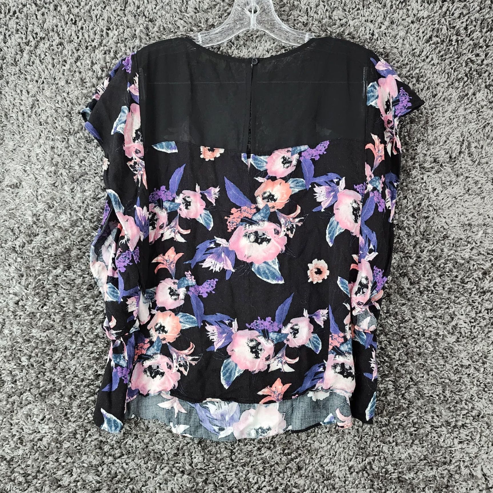 Forever 21 Forever 21+ Blouse Sleeveless Floral Black XL Women Size XL / US 12-14 / IT 48-50 - 5 Thumbnail