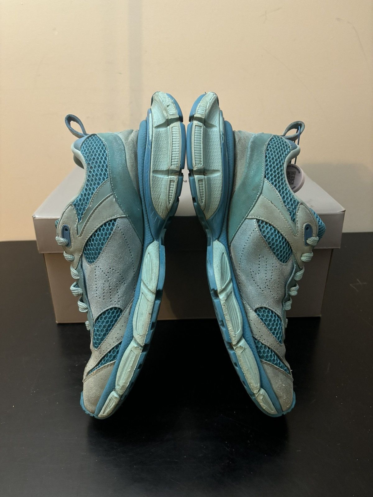 Balenciaga Balenciaga 3XL Suede Mesh Sneakers Teal Blue Size US 13 / EU 46 - 3 Thumbnail
