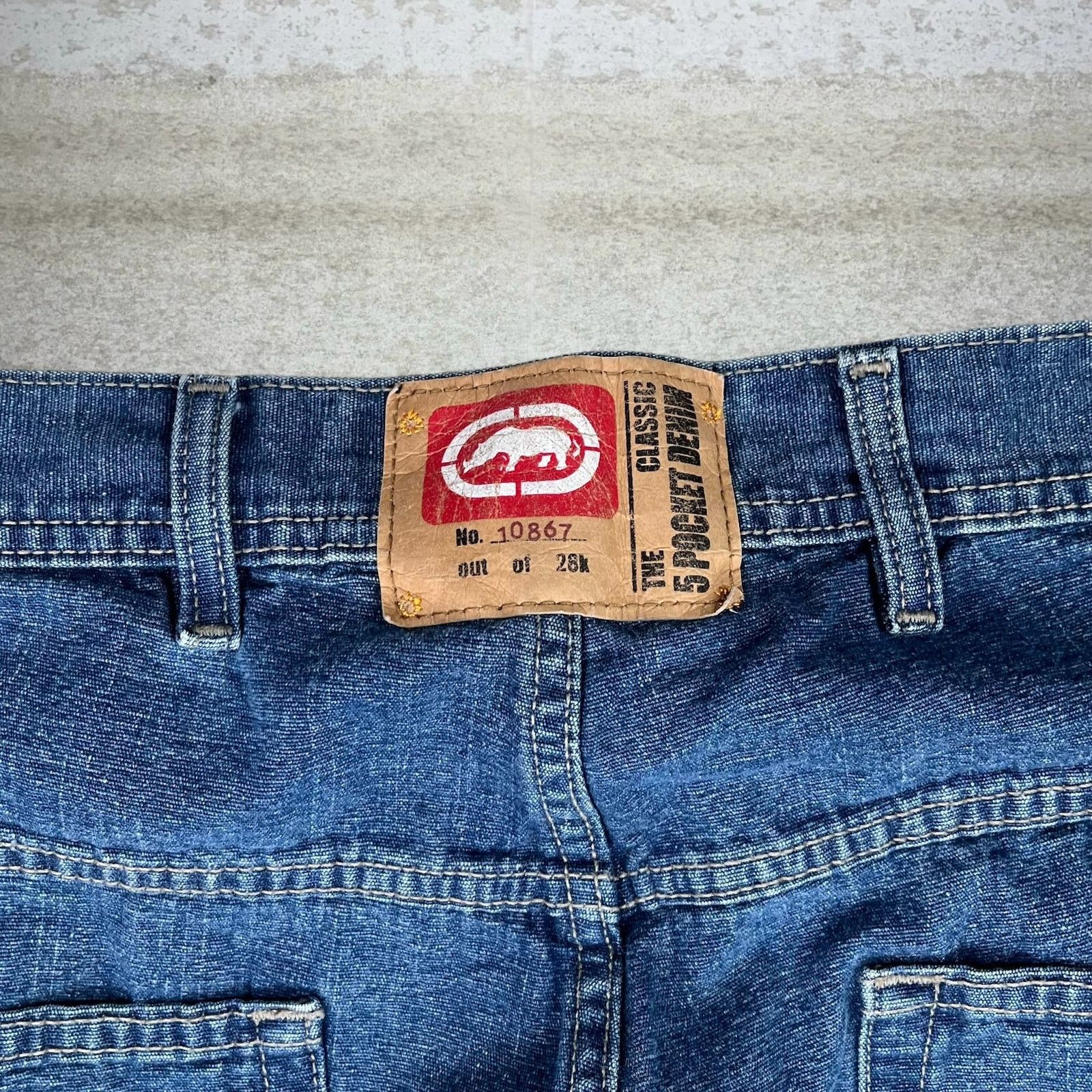 Ecko Unltd. Vintage Y2K Ecko Skater Wide Leg Jeans 40x34 Baggy Dark Wash Size US 40 / EU 56 - 4 Thumbnail