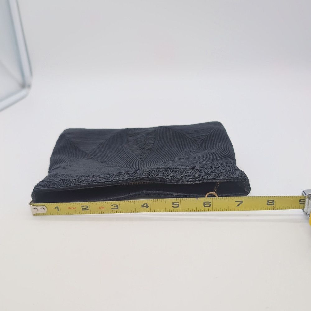 Vintage Vintage Hollywood Handbag Corde' Wover Black Clutch Bag Size ONE SIZE - 6 Thumbnail