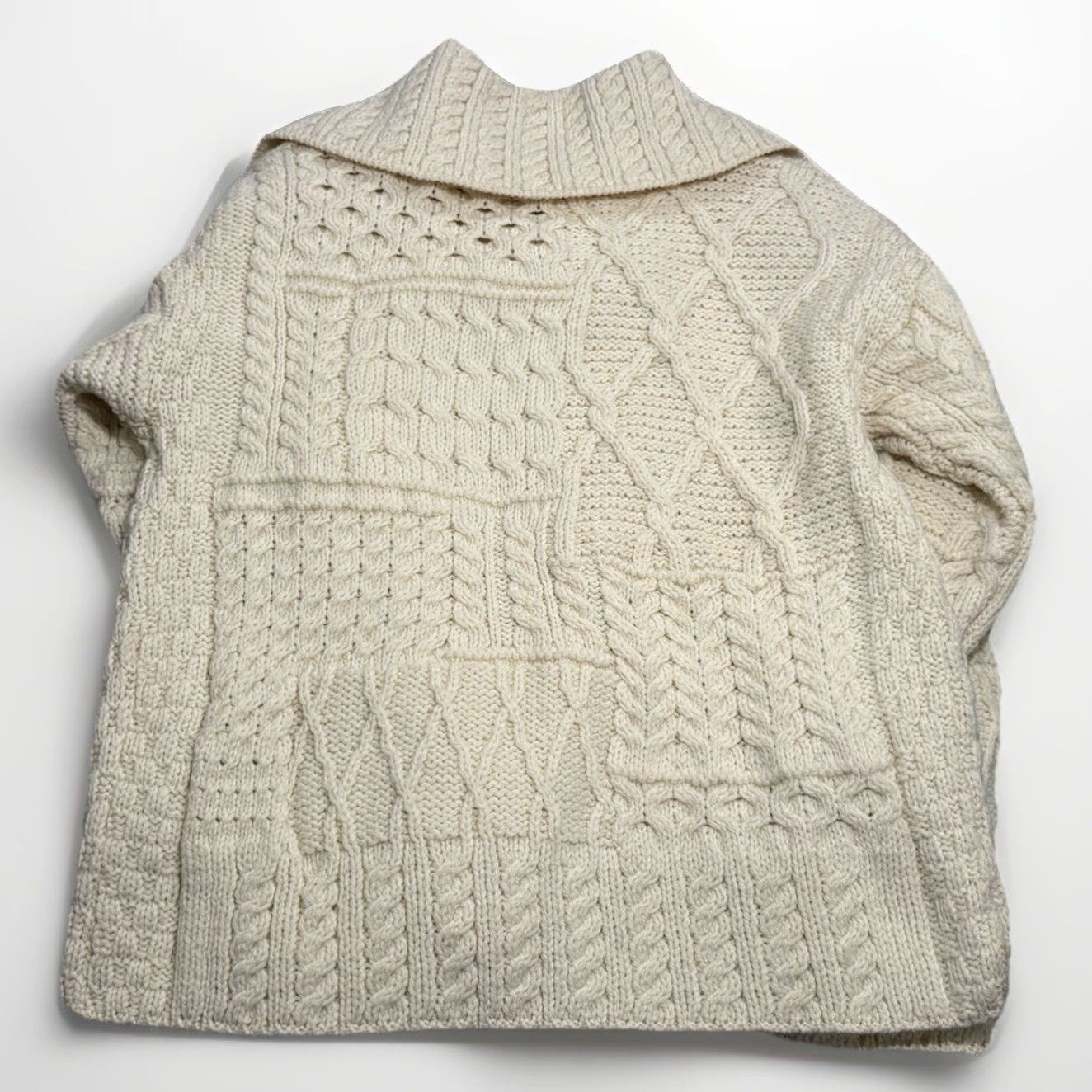 Vintage Carraig Donn Merino Wool Cardigan Sweater Womens S Cable Knit Ireland Cream Size S / US 4 / IT 40 - 6 Thumbnail