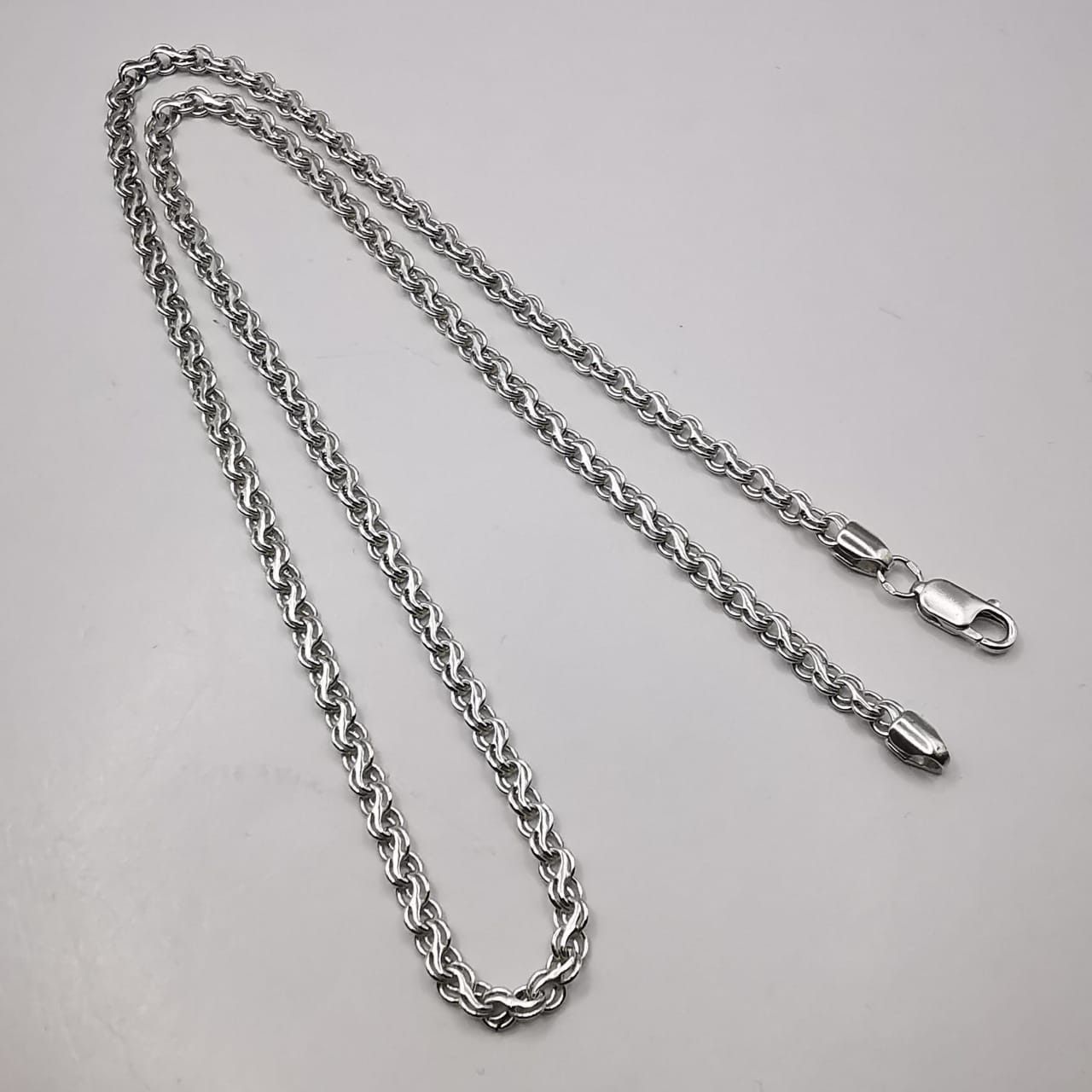 Sterling Silver Vintage Chain,925 Sterling Silver,Signed ,Handmade 19,26g Size ONE SIZE - 1 Thumbnail