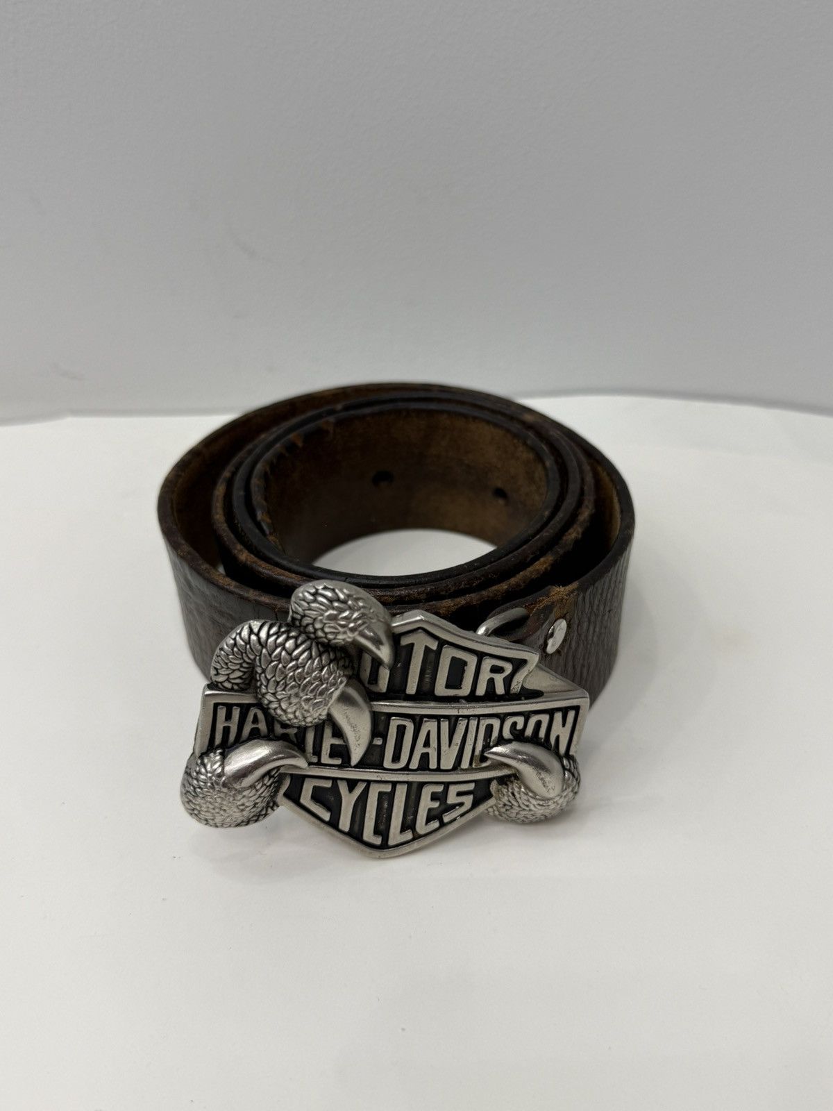 Harley Davidson Harley Davidson Leather Vintage Belt Size ONE SIZE - 1 Thumbnail